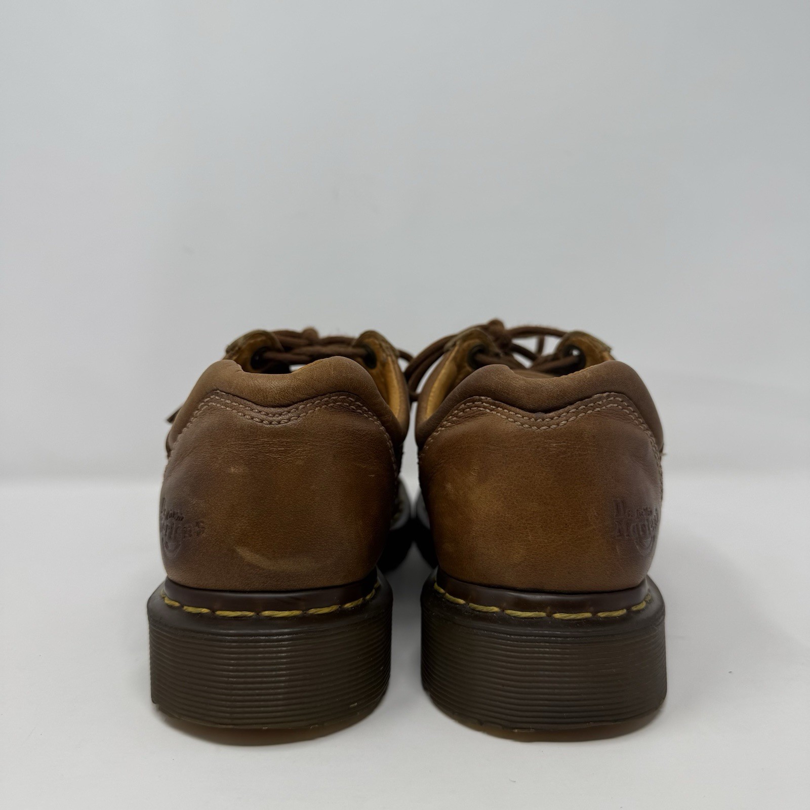 Y2K Dr Martens Chunky Oxford Shoes Brown Leather 12037 Womens Size US 7 UK 5