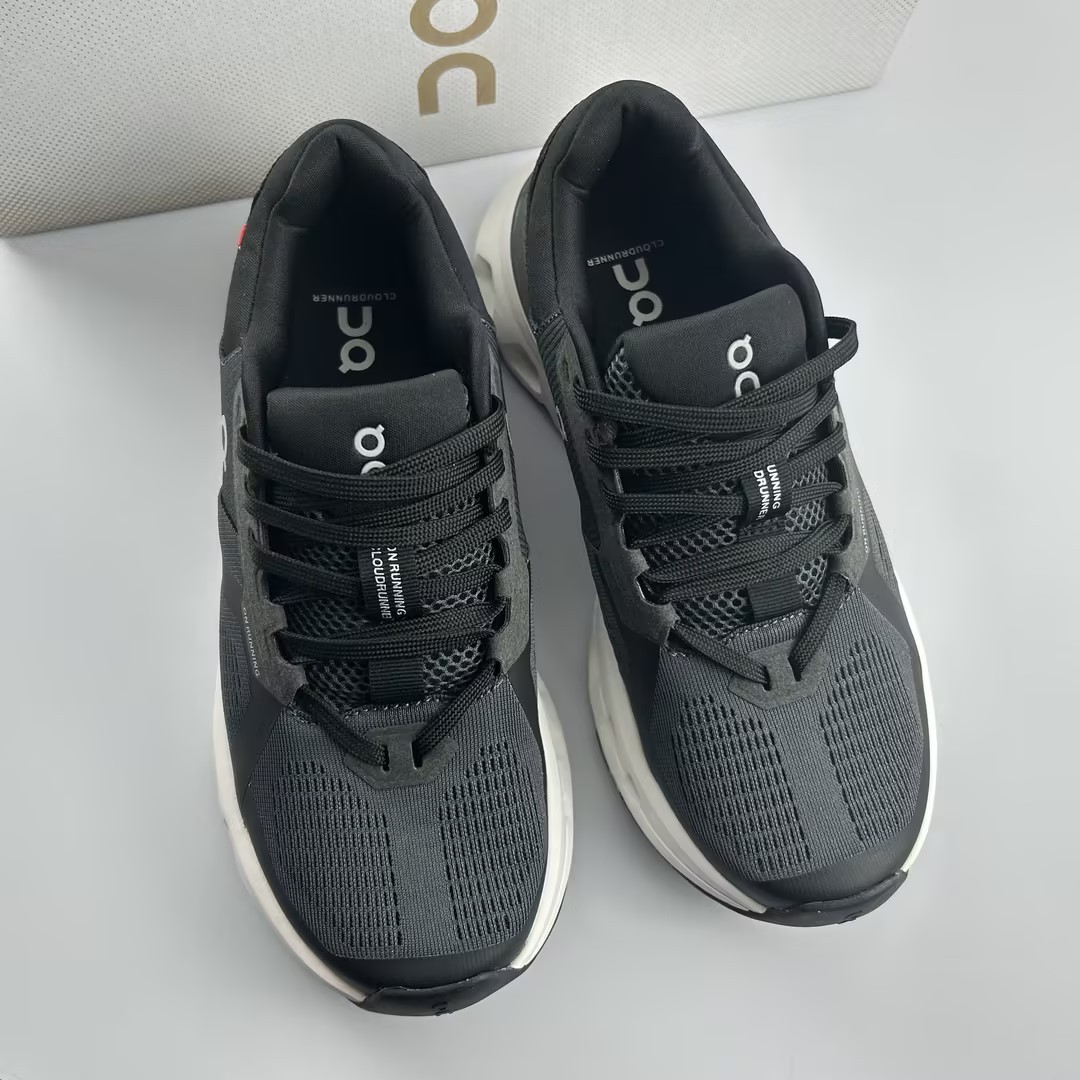 On Cloudrunner 2 Women’s Eclipse Black Lace Up Breathable Running Shoes US 6-9.5
