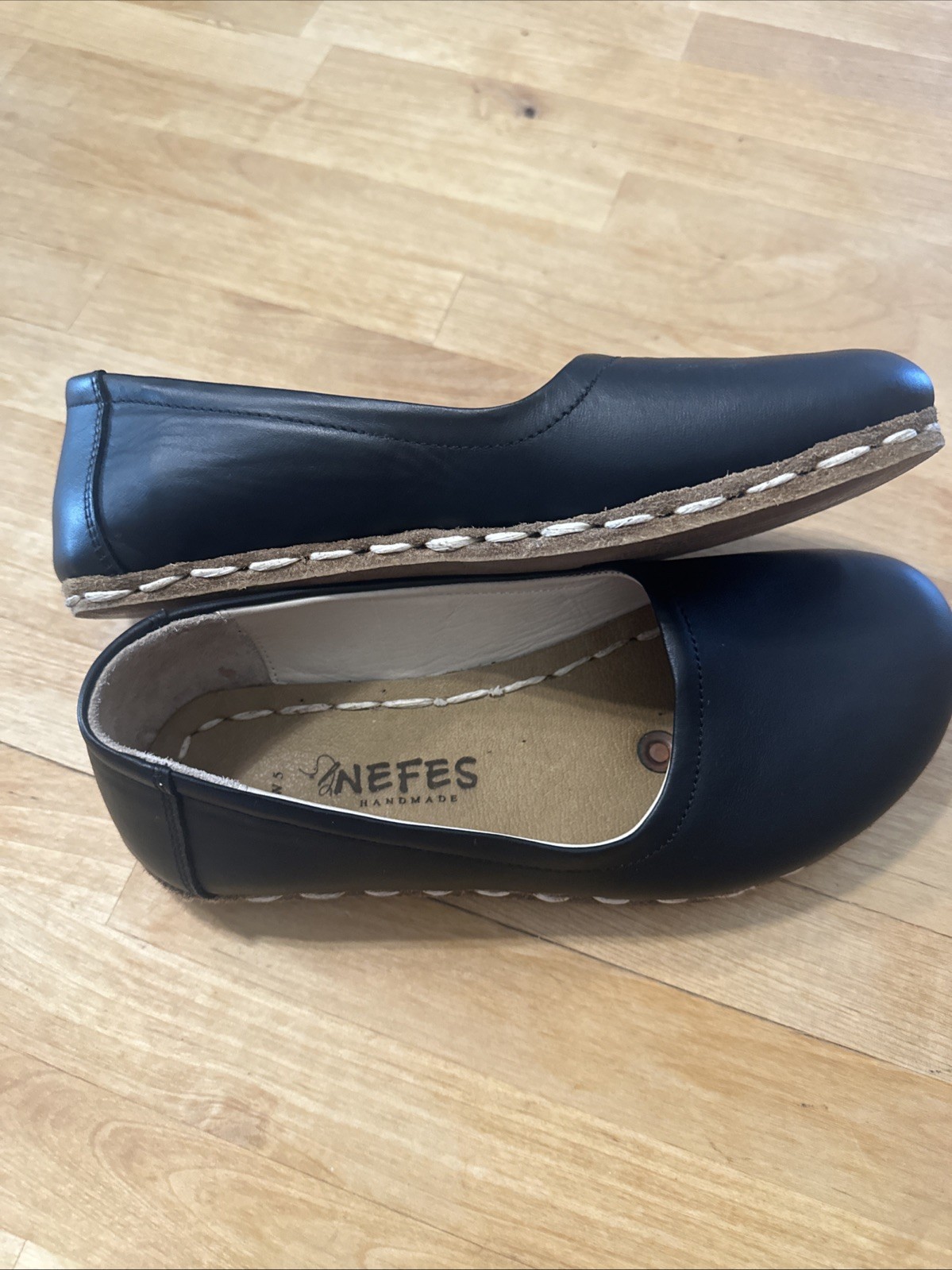 Nefes Grounding Shoes Black Handmade Woman’s Sz 5
