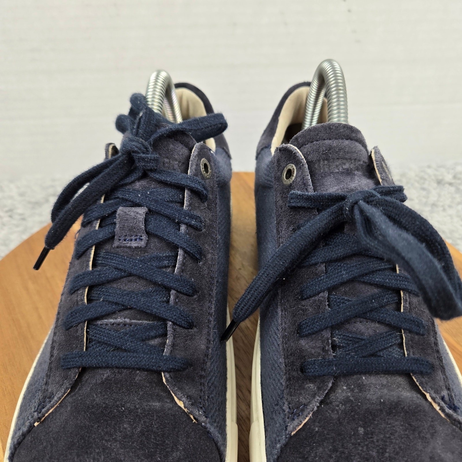 Birkenstock Womens 39 Bend Low Midnight Blue Canvas Suede Lace Up Daily Sneaker