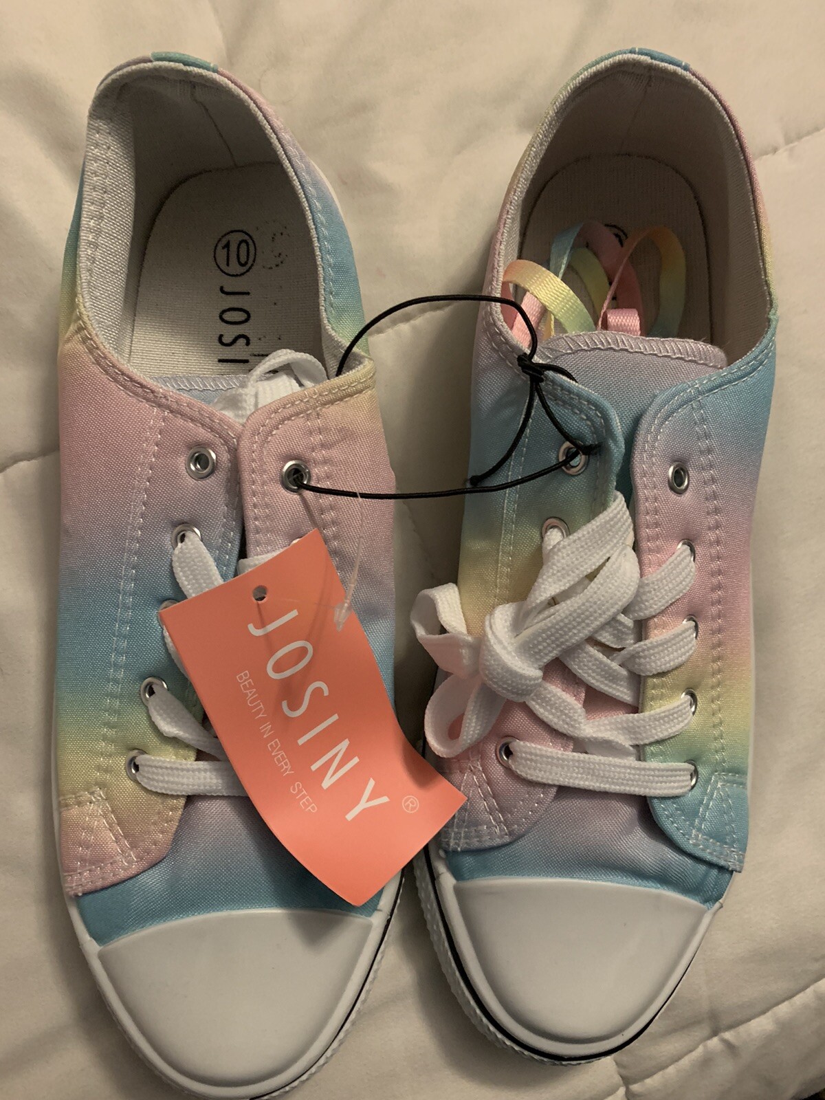 JOSINY Women’s Canvas Shoes Low Top Fashion Sneaker Classic Size 10 Tie-Dye