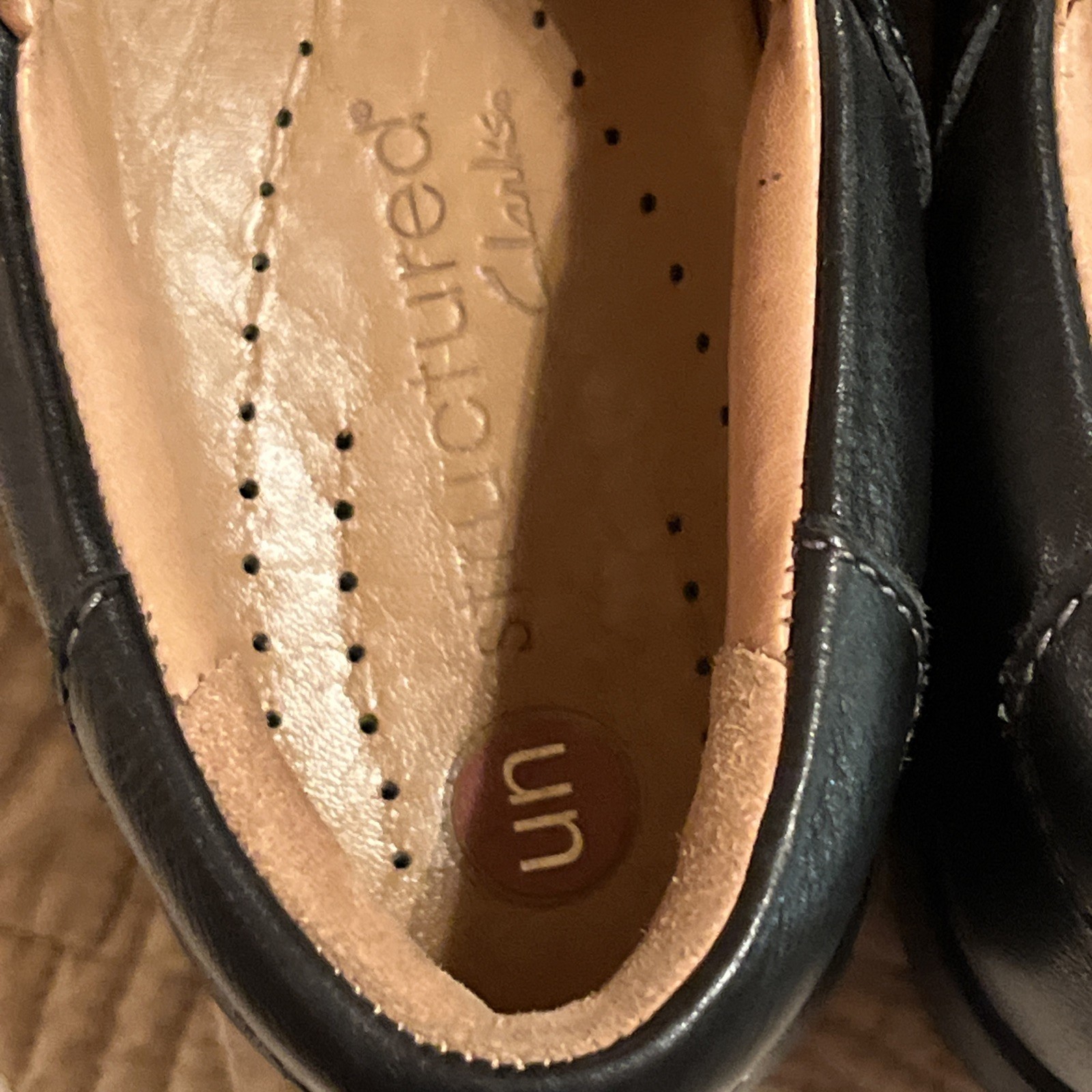 Clarks Unstructured Artisan Un.Loop Black Leather Slip-on Shoes US Size 9N