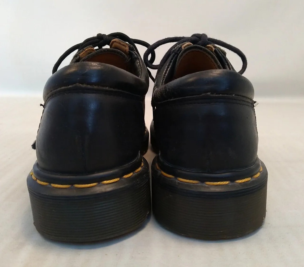 Dr Martens Shoes Sz 3 Doc Black Leather Shoe 8053 5 Eye