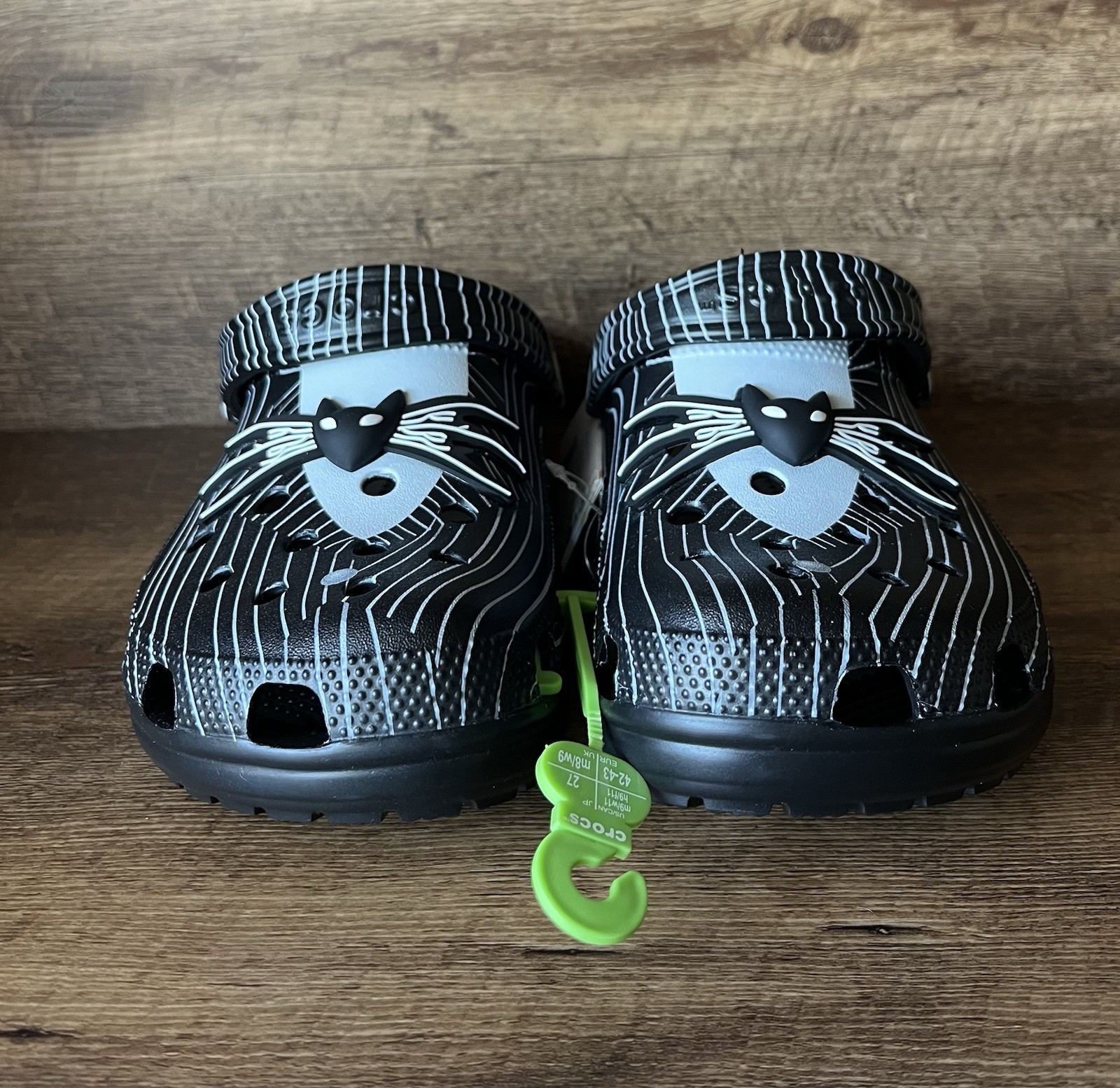 Crocs Nightmare Before Christmas M9/W11 Classic Clog Black Jack Skellington NEW