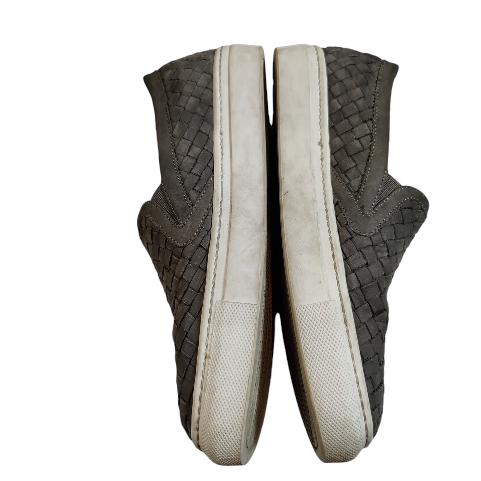M Gemi Sz 36.5 EU 6.5 US Cerchio Gray Nubuck Woven Leather Slip On Sneakers