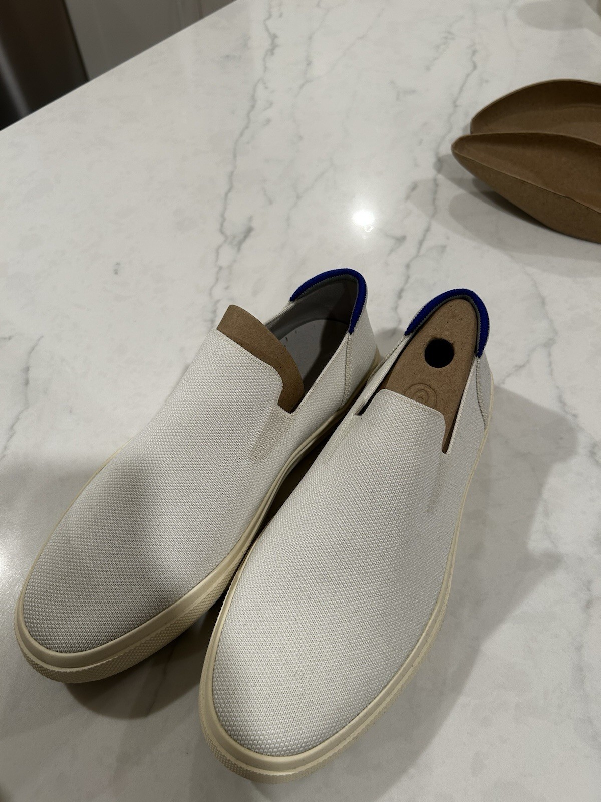 Rothy’s Women’s The Original Slip On Sneaker, White, Size 9.5, Washable