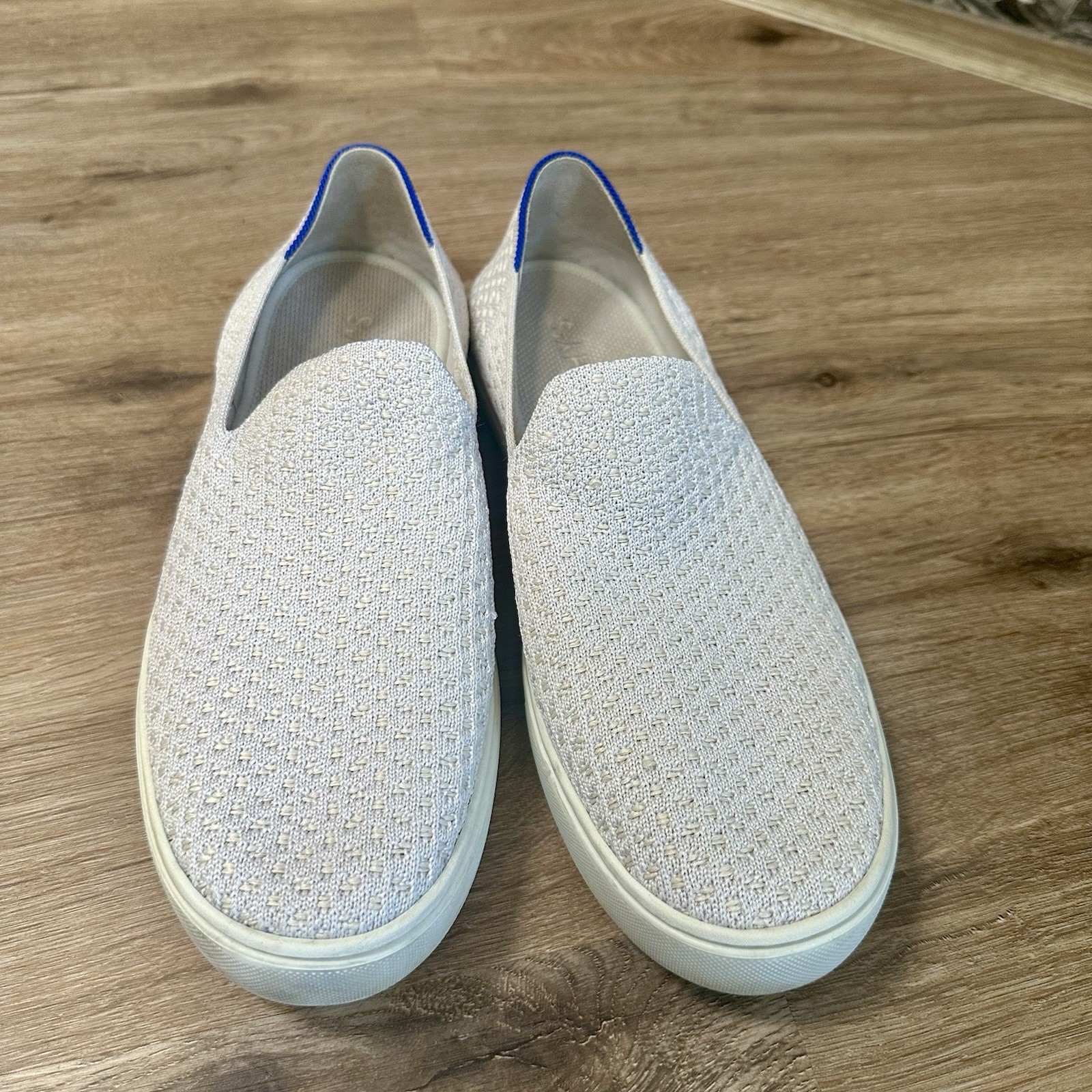 Rothy’s The Original Slip On Salt Honeycomb Sneakers Shoes Womens Size 10 Rothys