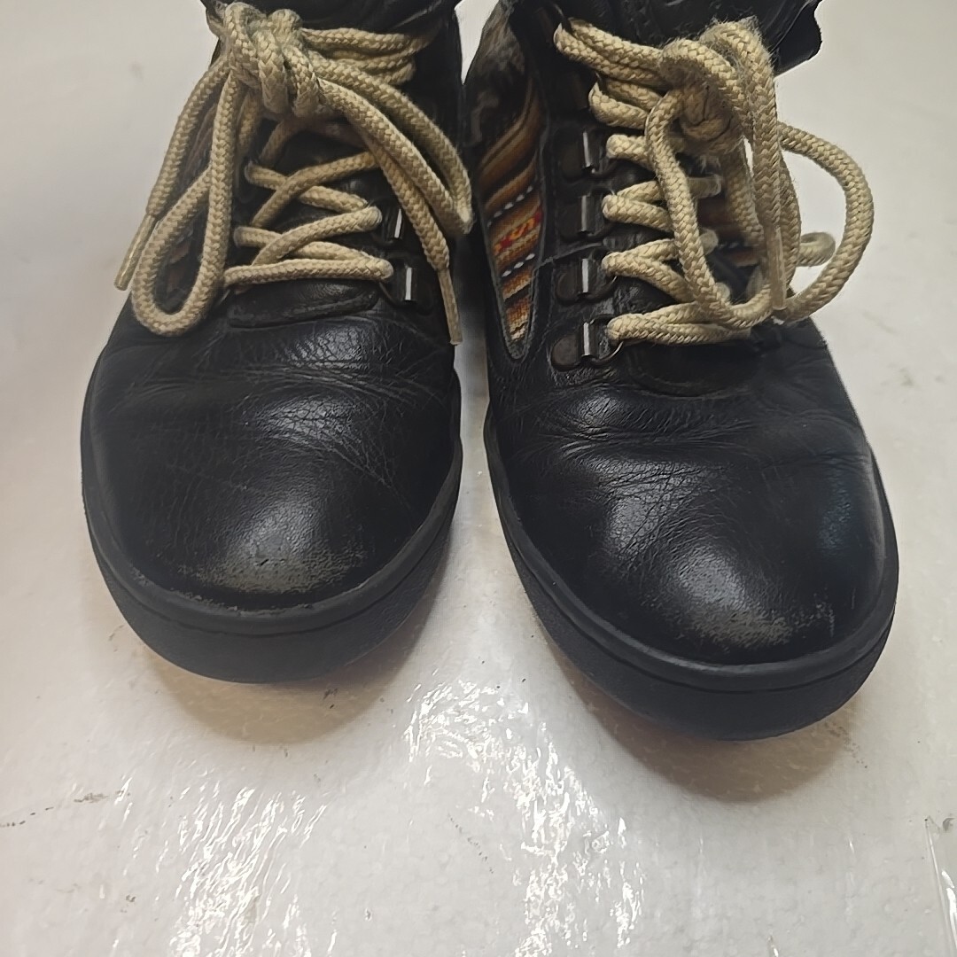 Inkkas Leather Black Leather Ankle Boot Shoes Men’s 5 /Women’s 7 Mexico Aztec