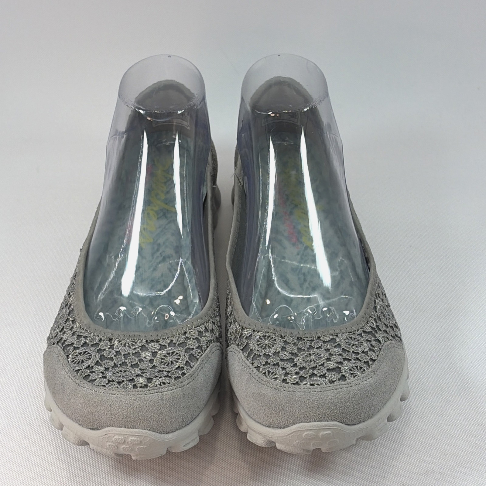Skechers EZ Flex 2 Flighty Shoes Women’s 8.5 Gray Memory Foam Ballet Flats 22836