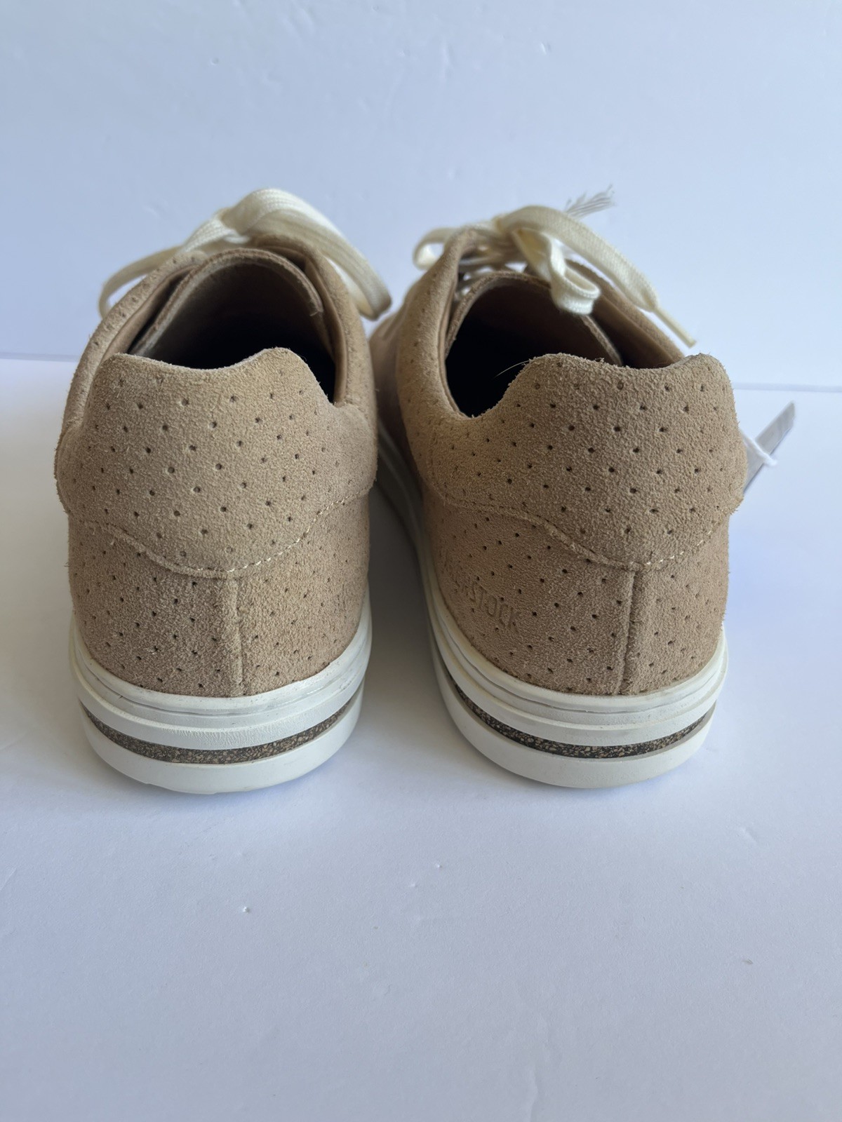 Birkenstock Bend Low Suede Embossed Leather Sneaker Beige Tan US Women’s 8 NEW