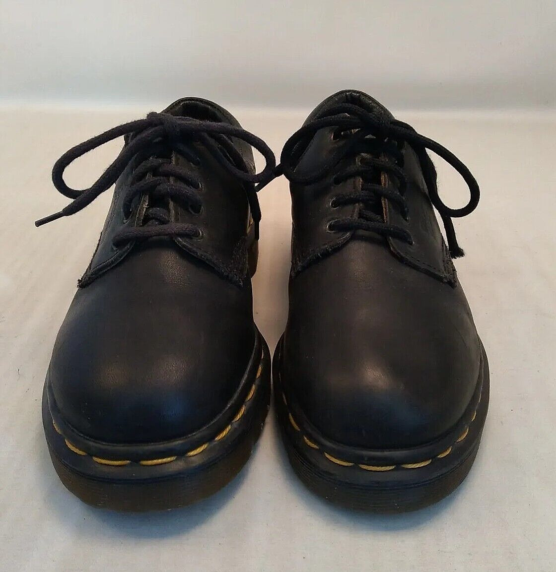 Dr Martens Shoes Sz 3 Doc Black Leather Shoe 8053 5 Eye