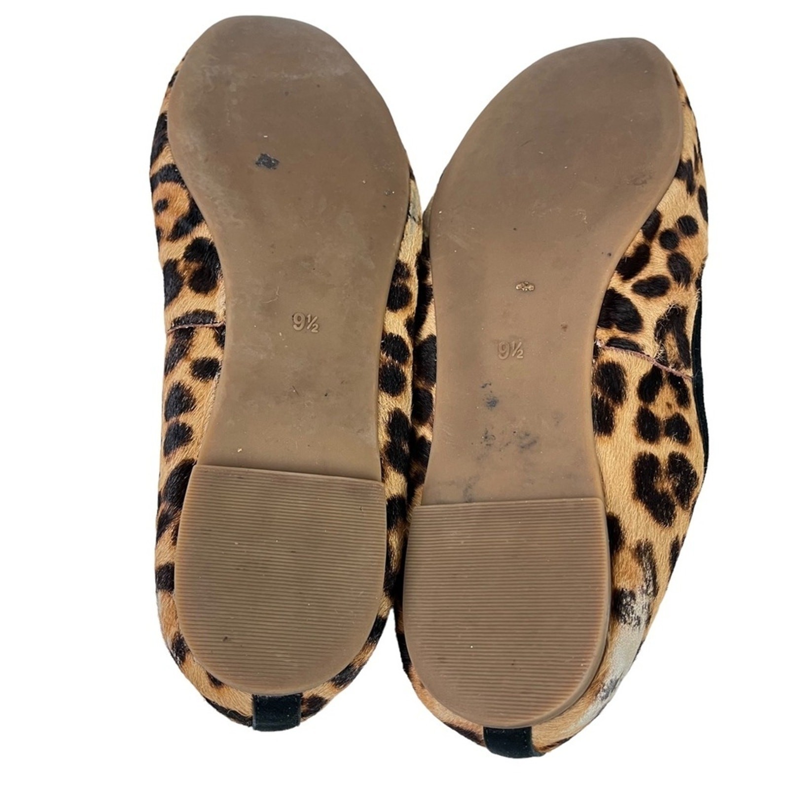 MADEWELL Pony Calf Hair Fur Leopard Print Genuine Leather Flats Shoes Loafer 9.5