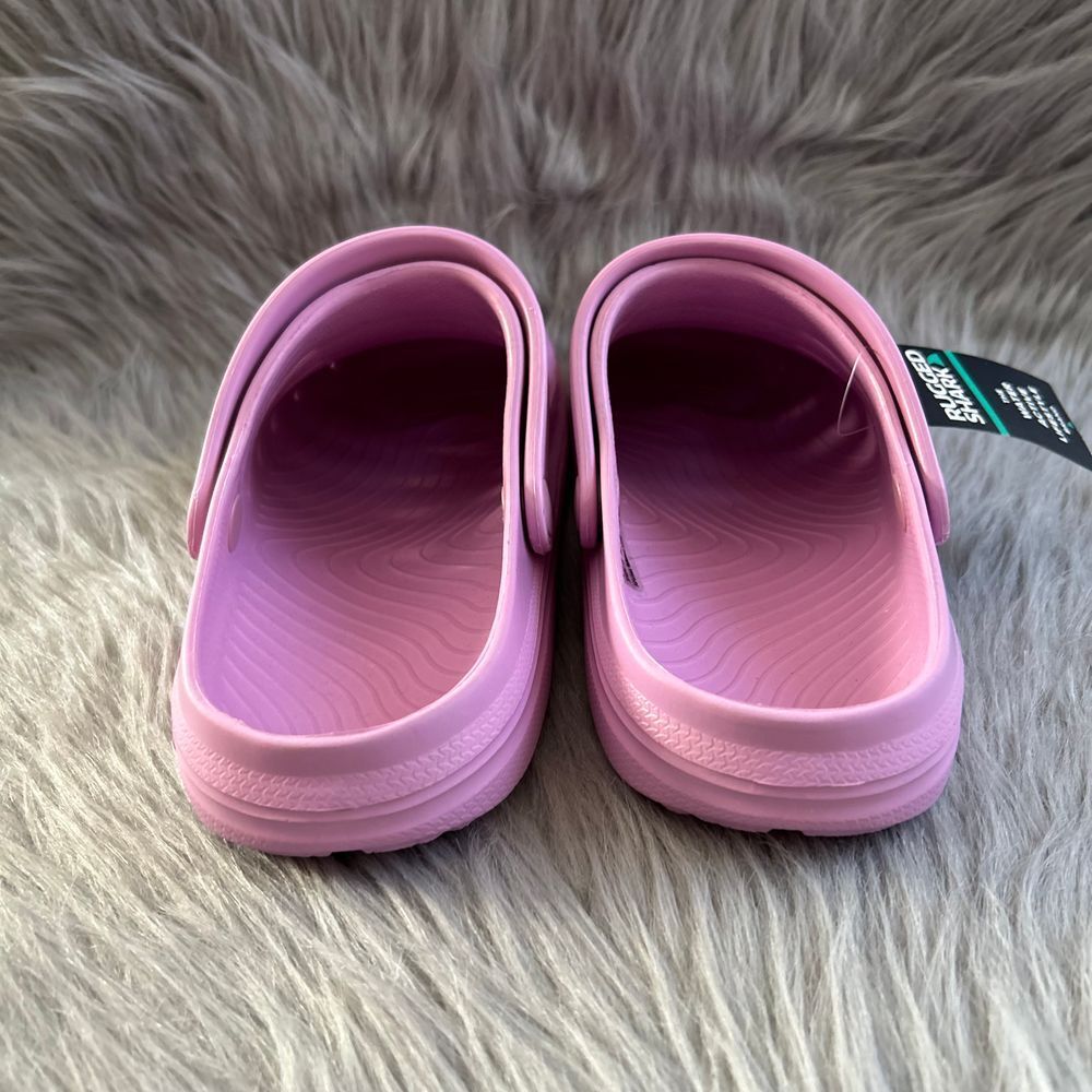 Rugged Shark Clogs Womens Size 11 Pink Slip On Sandals Lightweight Water Shoes