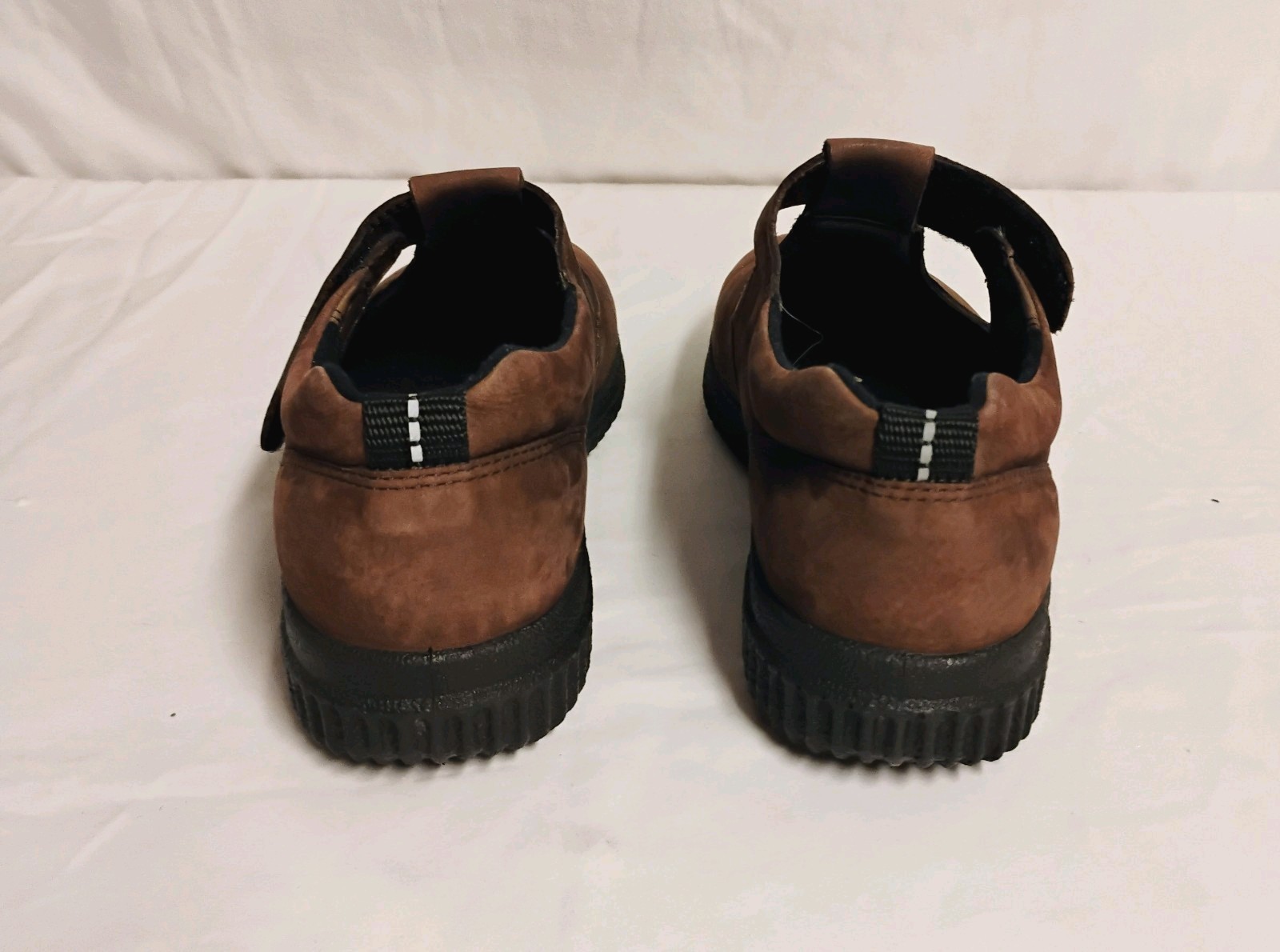 ECCO Soft Leather Mary Jane Comfort Shoes Brown EU 40 US 9 Women’s Hook Loop
