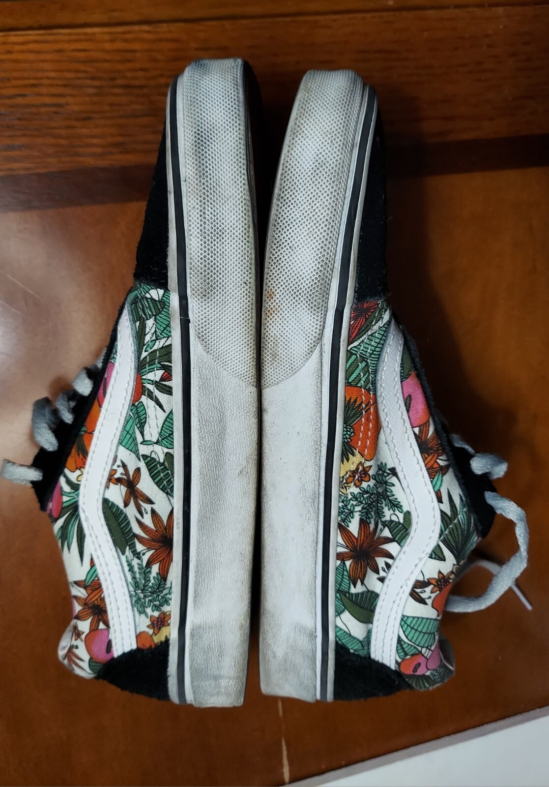 Vans Tropical Hawaiian Floral Print Shoes Sneakers Lace Up Size W 6.5/M 5 Medium
