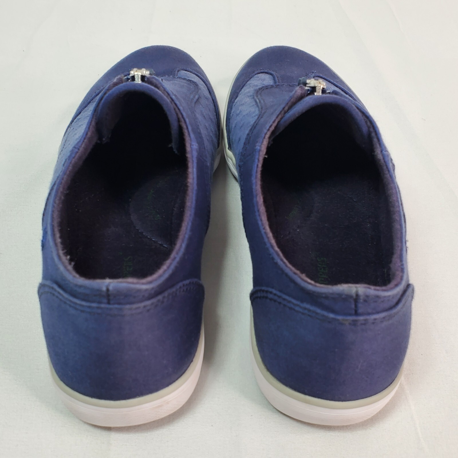 Grasshoppers Womens Size 6M Blue Zipper Logo Comfort Shoes EF50048