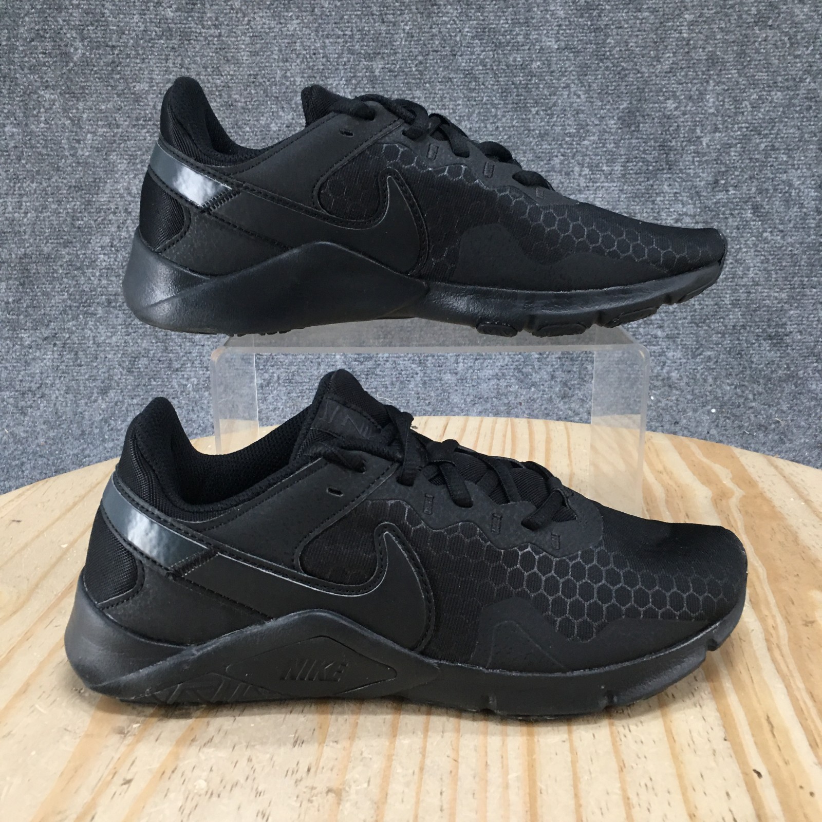 Nike Shoes Womens 7.5 Legend Essential 2 Sneakers Black Lace Up Low CQ9545-002