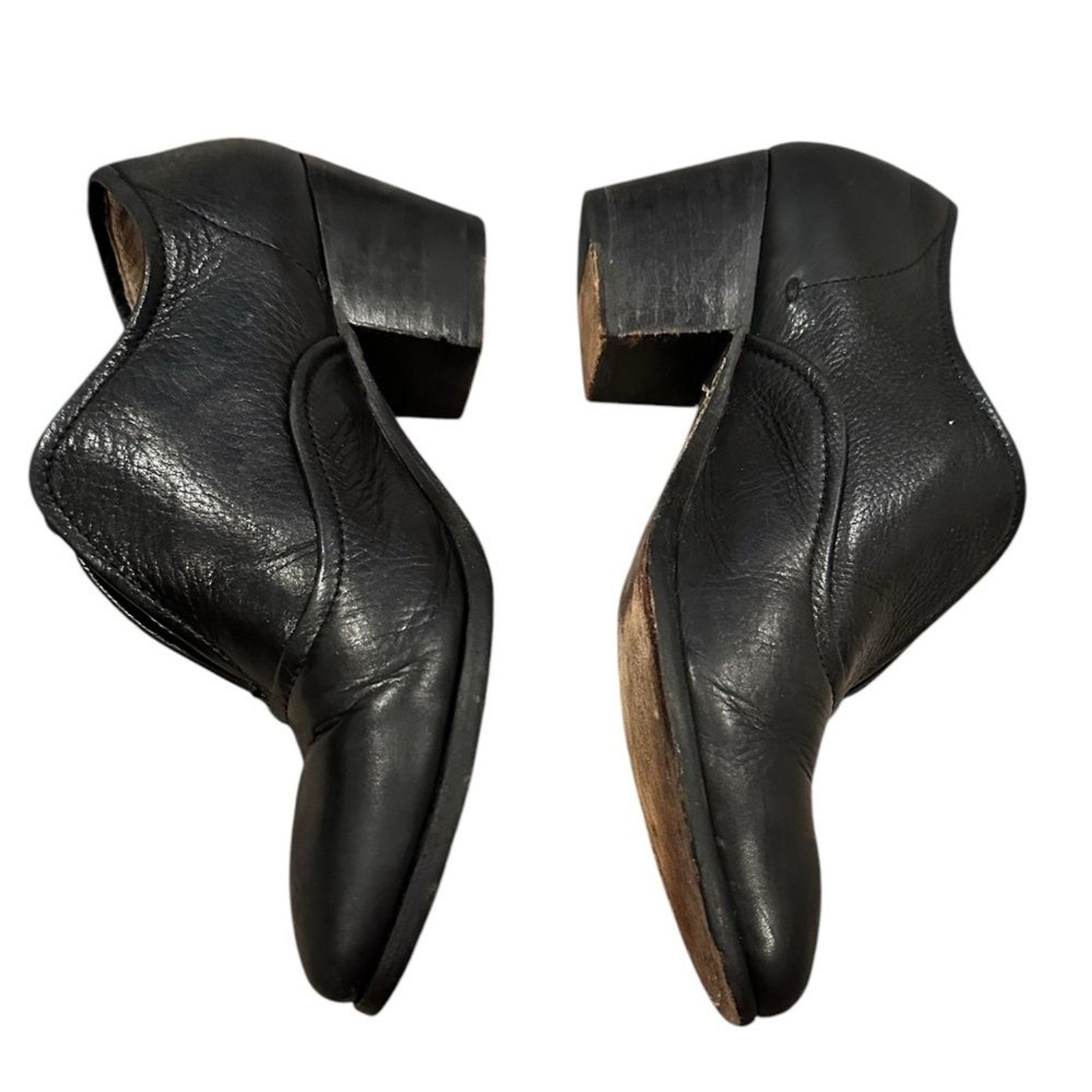 FRYE STELLA LEATHER COURTNEY BLACK ANKLE LOW PROFILE BOOTIES Women’s Shoes 7
