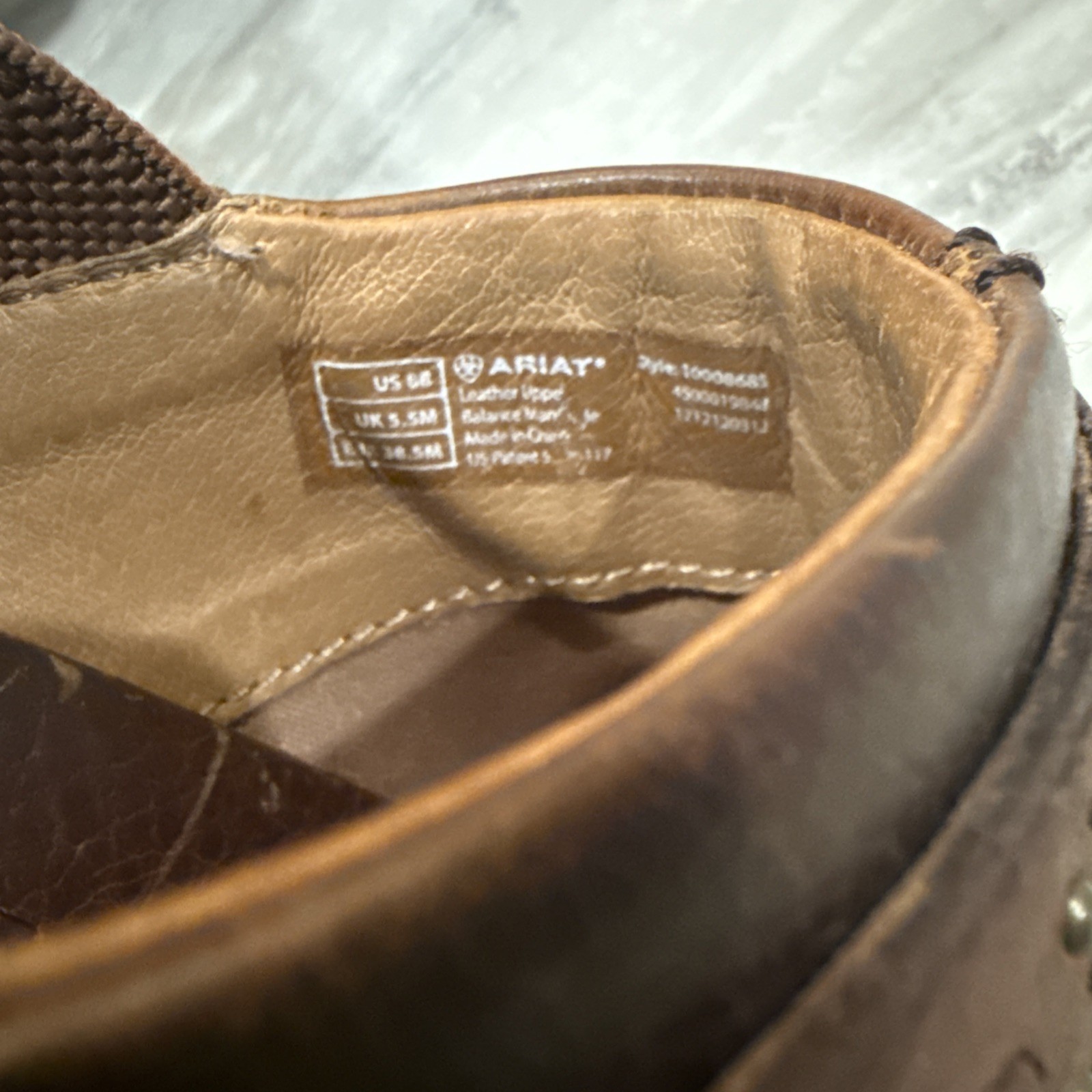 Ariat Clogs Shoes Women’s Size 8 B Brown Leather Slip On Studded Strap Western