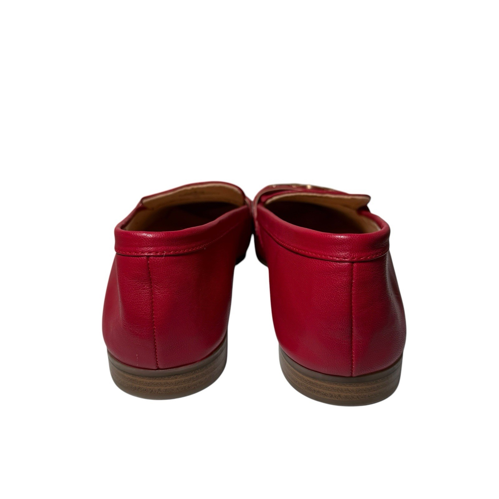 Tommy Hilfiger Moccasins Women’s Loafers Size 11M Red Vegan Leather Flat Shoes