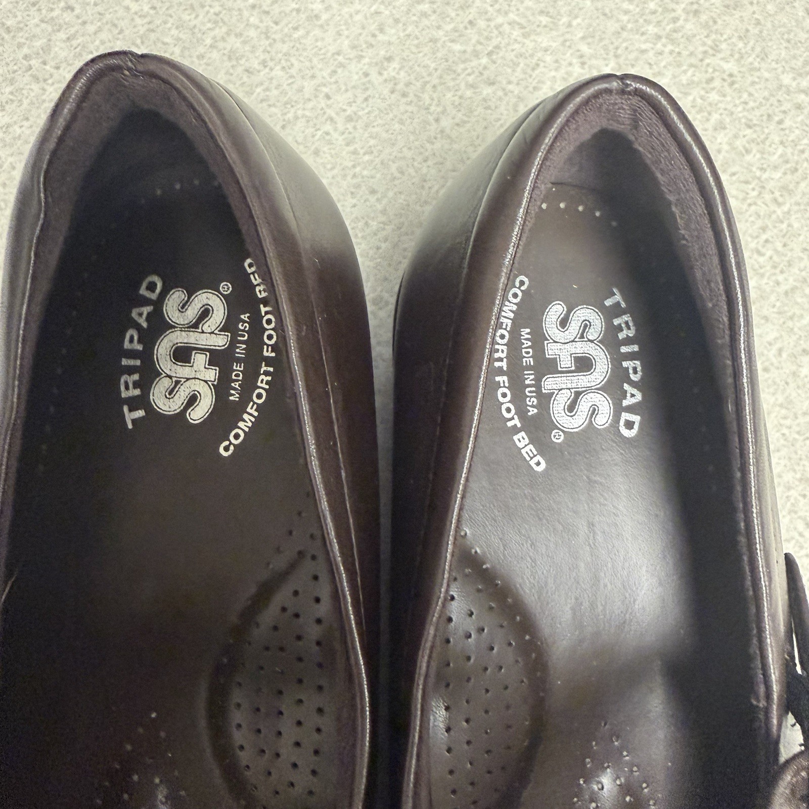 SAS MARIA Mary Jane Women’s Size 8.5 W Wide Dark Brown Leather Comfort Shoes
