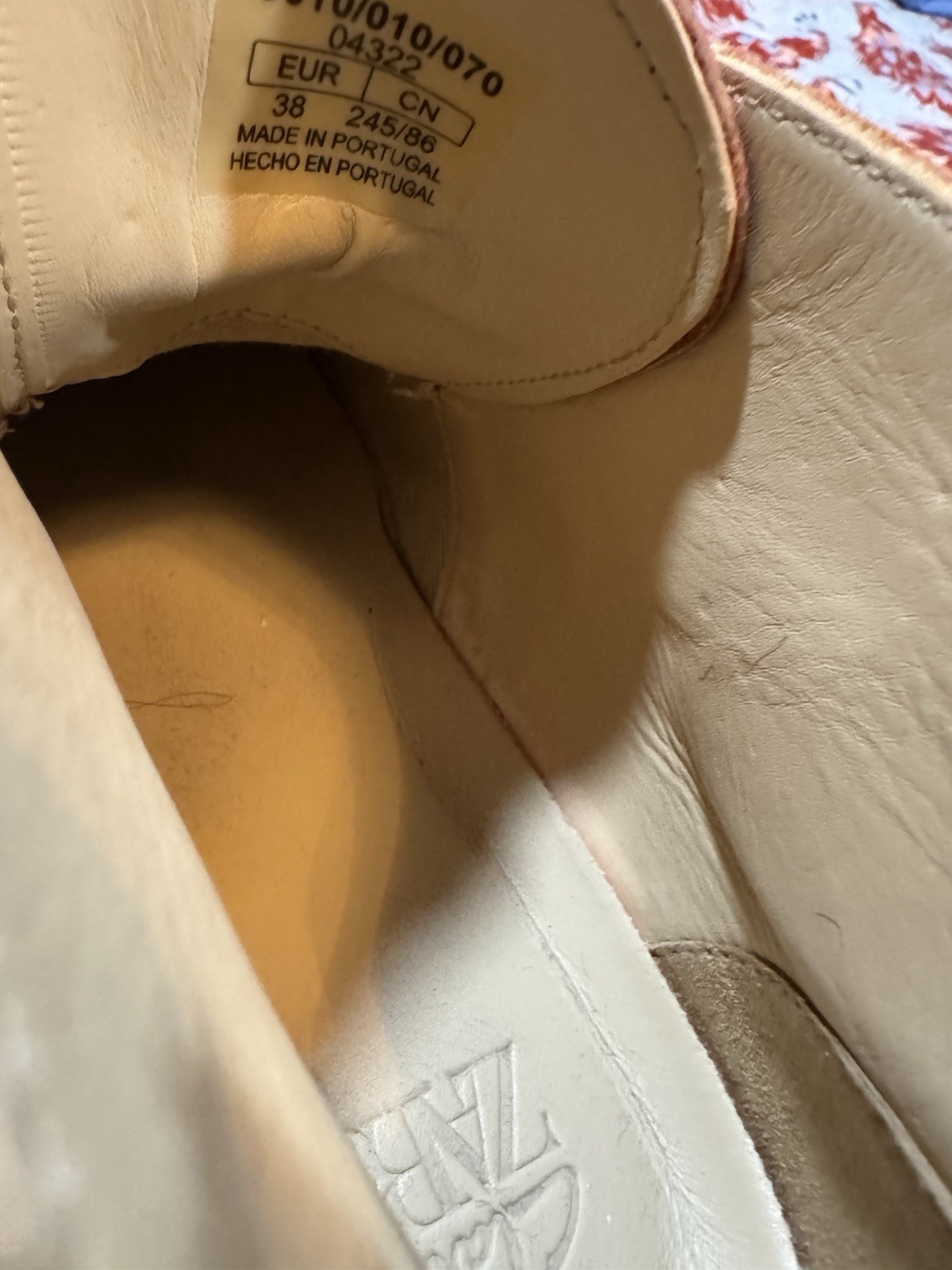 Preowned Clarks x Zara Cow Hair Ankle Desert Boots in Orange Size 38