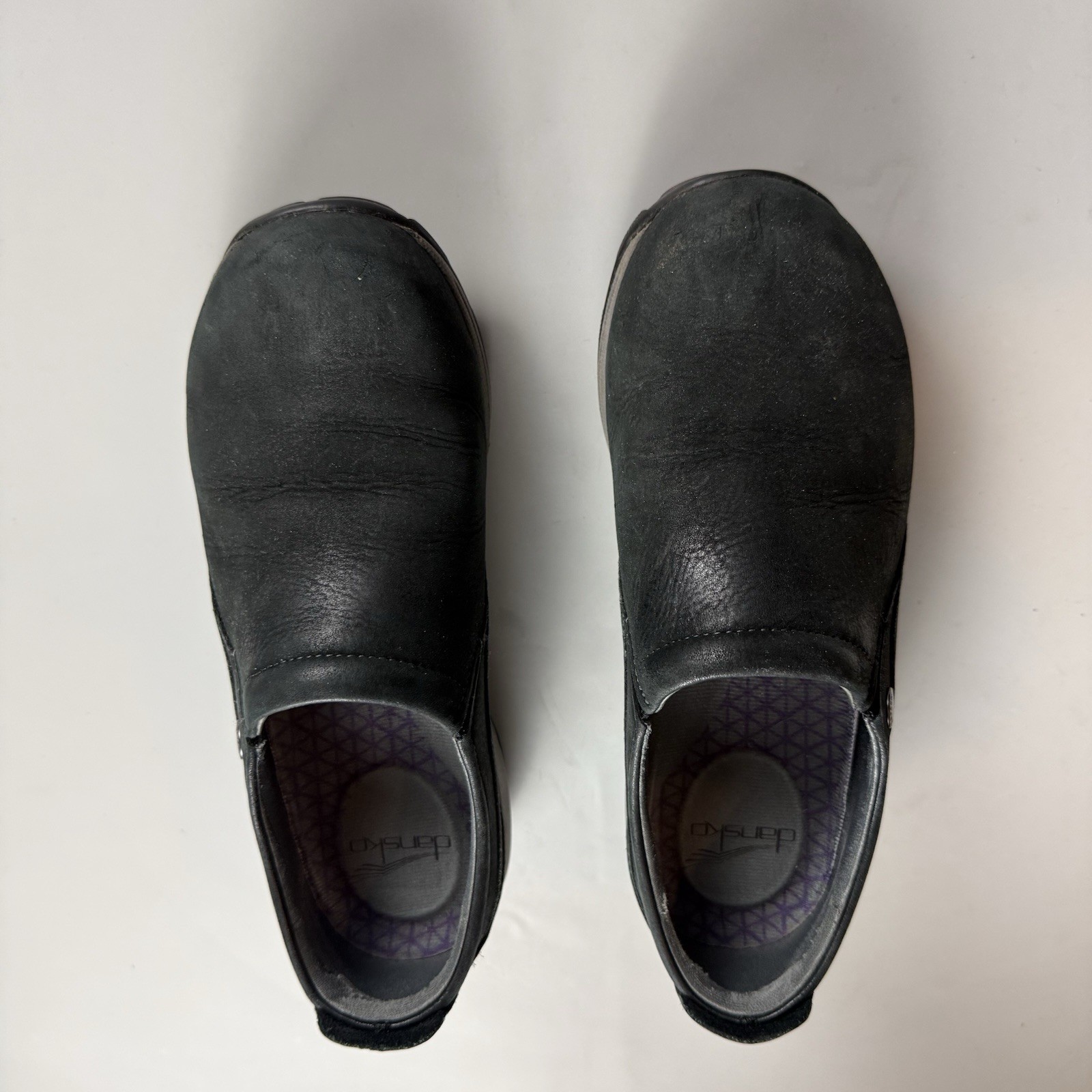 Dansko Patti Waterproof Nubuck Vibram Slip On Clogs Black EU 37 US 6.5
