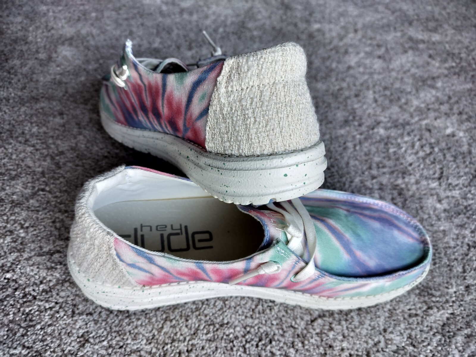 Hey Dude Women Size 7/7.5 Wendy Tie Dye Slip-On Rose Candy Purple Pink Shoes