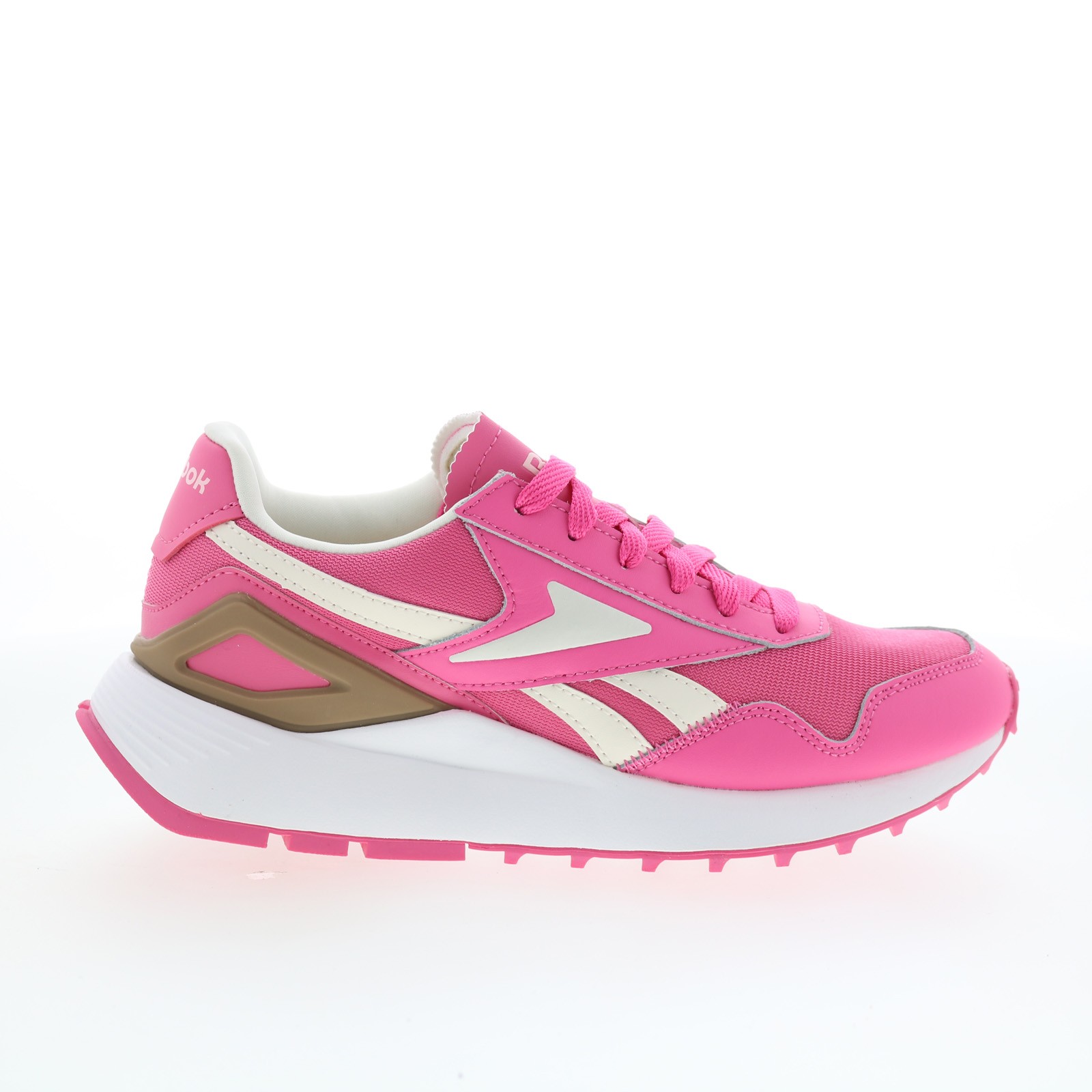 Reebok International Womens Pink Canvas Lace Up Lifestyle Sneakers Shoes