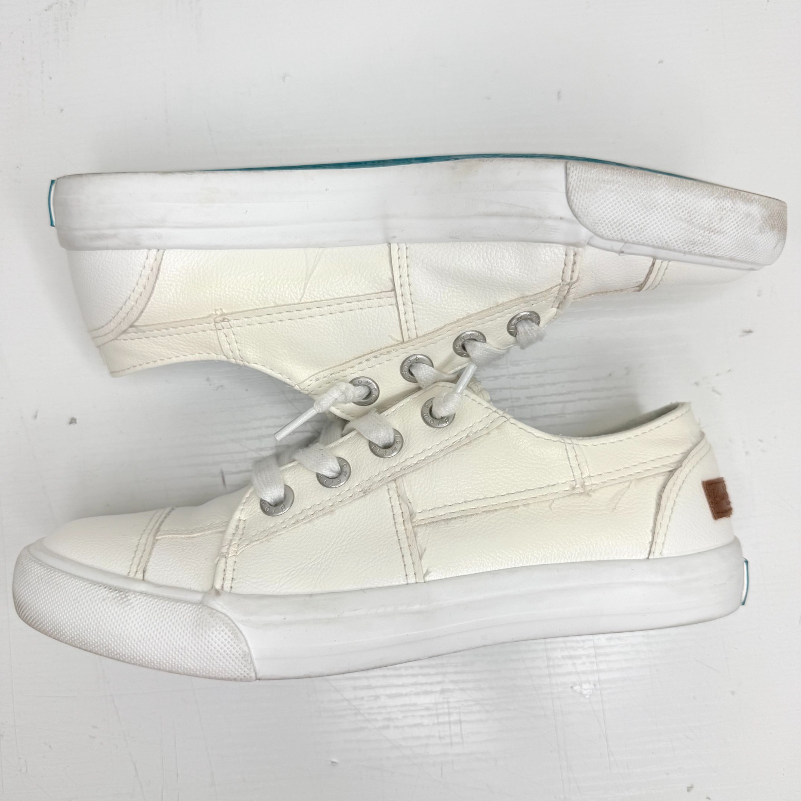 BLOWFISH Malibu Maxine Lace Up Slip On Comfort Faux Leather Sneakers Womens 7.5