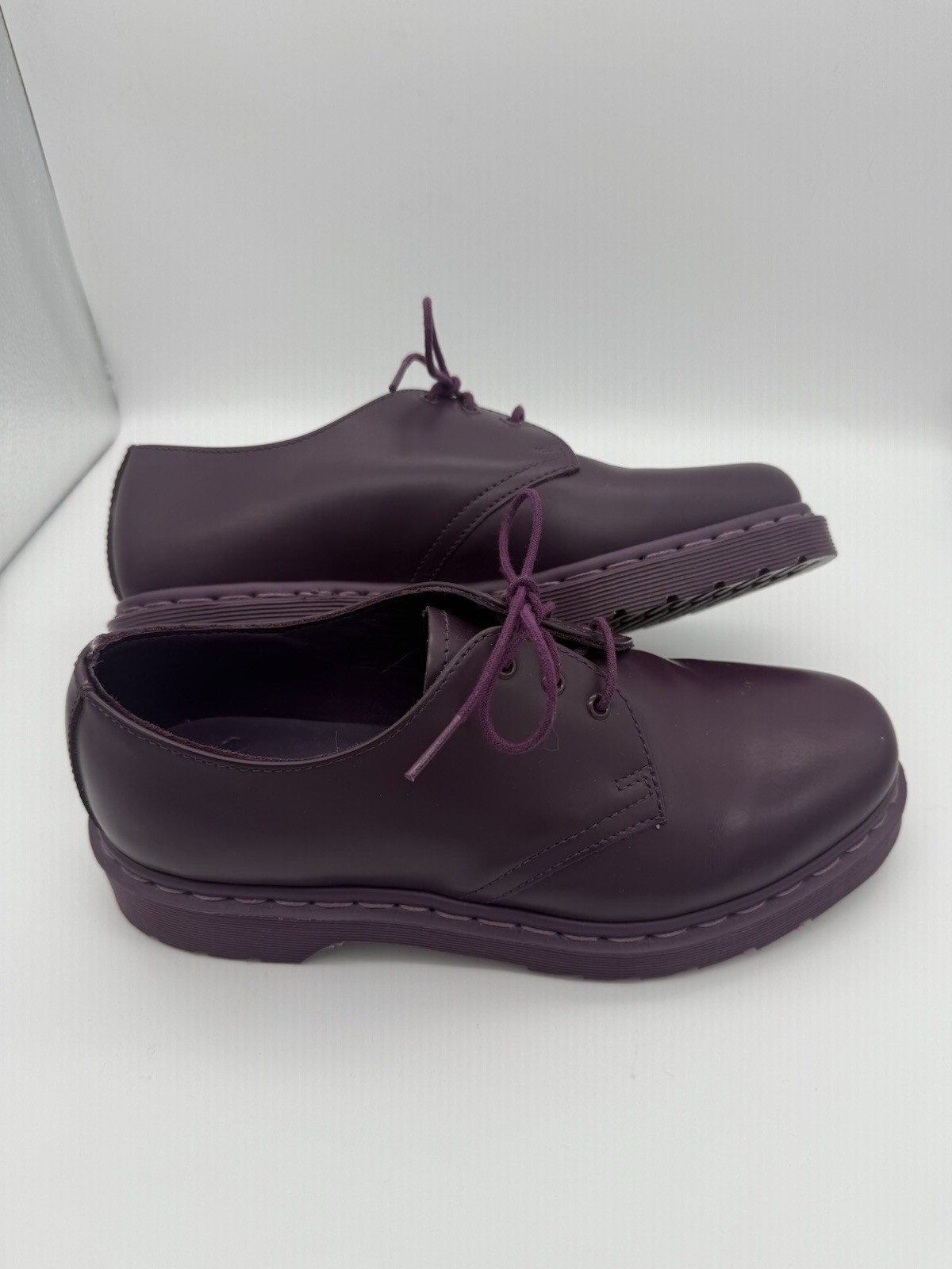Dr. Martens 1461 Mono Purple Leather Oxford Shoes Womens 8 Grunge Punk Minimal