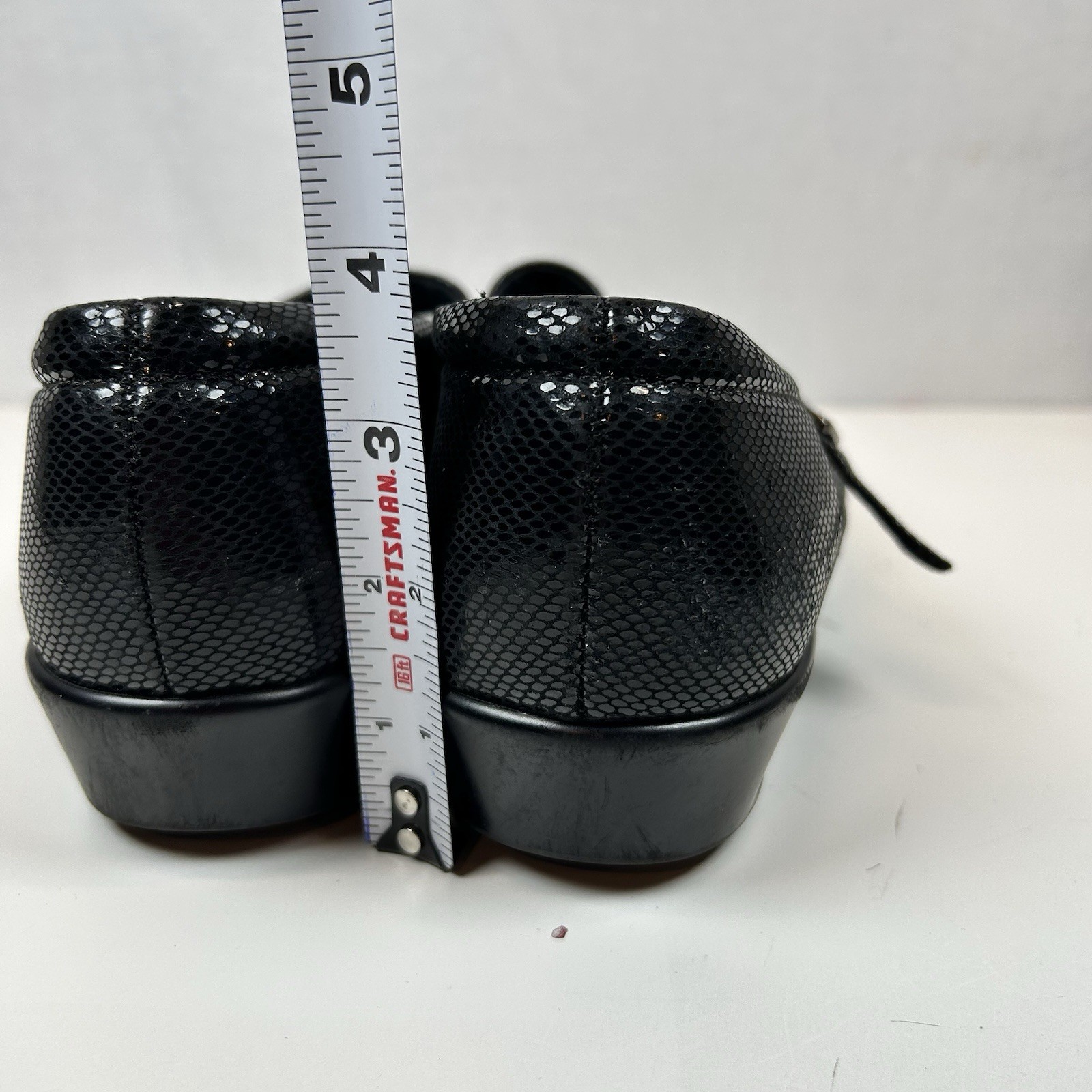 SAS Maria Mary Jane Black Snake Whimsigoth Academia Leather Comfort Sz 9.5 W
