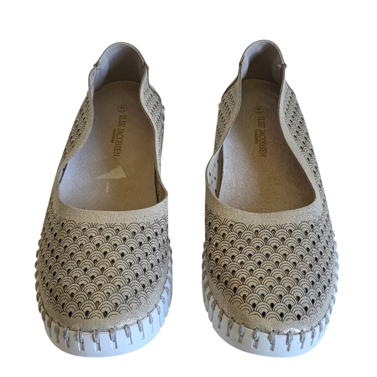 Ilse Jacobsen Tulip 139 Atmosphere Laser Cut Slip On Sneakers Womens 10.5