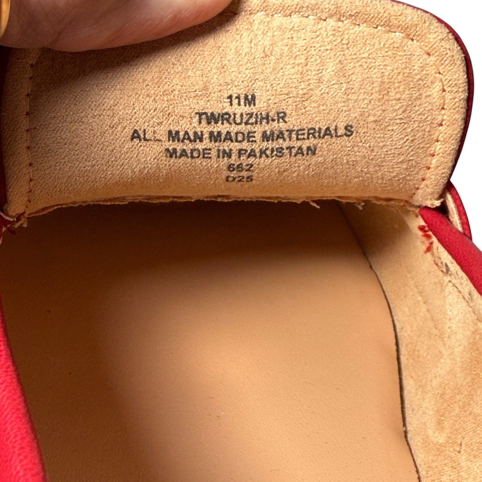 Tommy Hilfiger Moccasins Women’s Loafers Size 11M Red Vegan Leather Flat Shoes