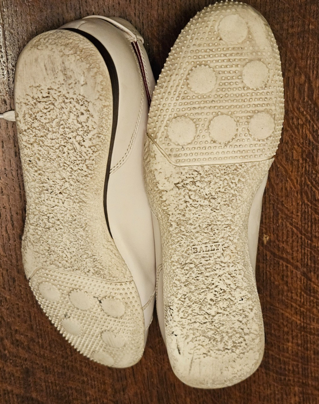 BALLY Fridia Women’s Bone Leather Sneakers Size EU 38 E / US 7.5 D With Dustbag