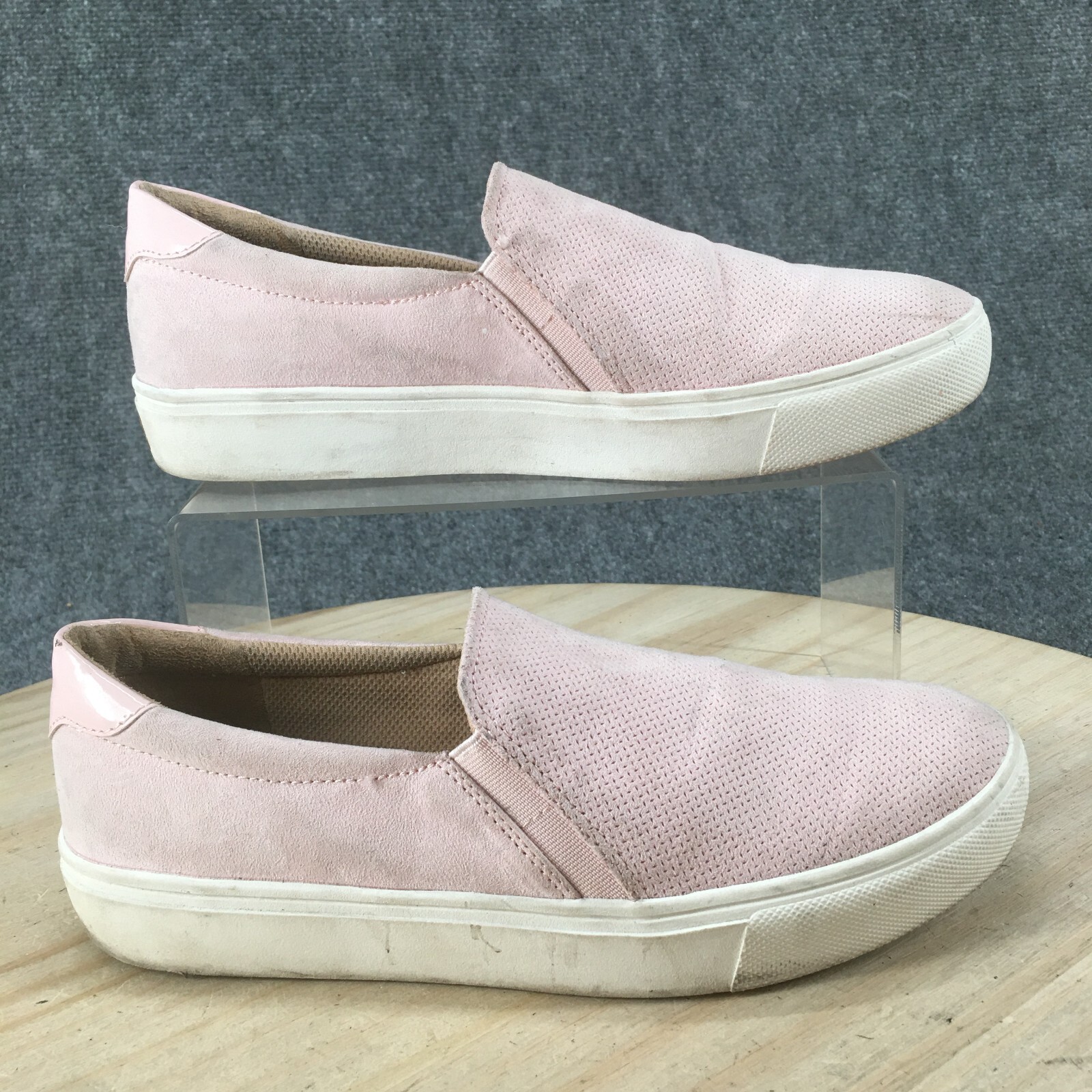 Dr Scholls Shoes Womens 9 M Nova Slip On Casual Sneaker Pink Fabric Round Toe