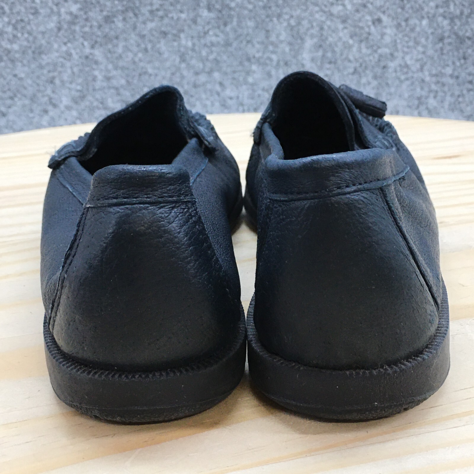 Pillows Shoes Womens 6.5 Loafers Kiltie Black Leather Moc Toe Comfort Low Top
