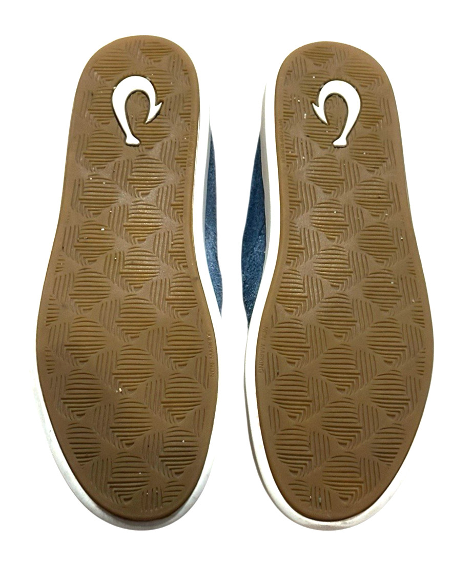 Olukai womens 8.5 Pehuea Luxe Light Blue Slip On Leather beach casual boho chic