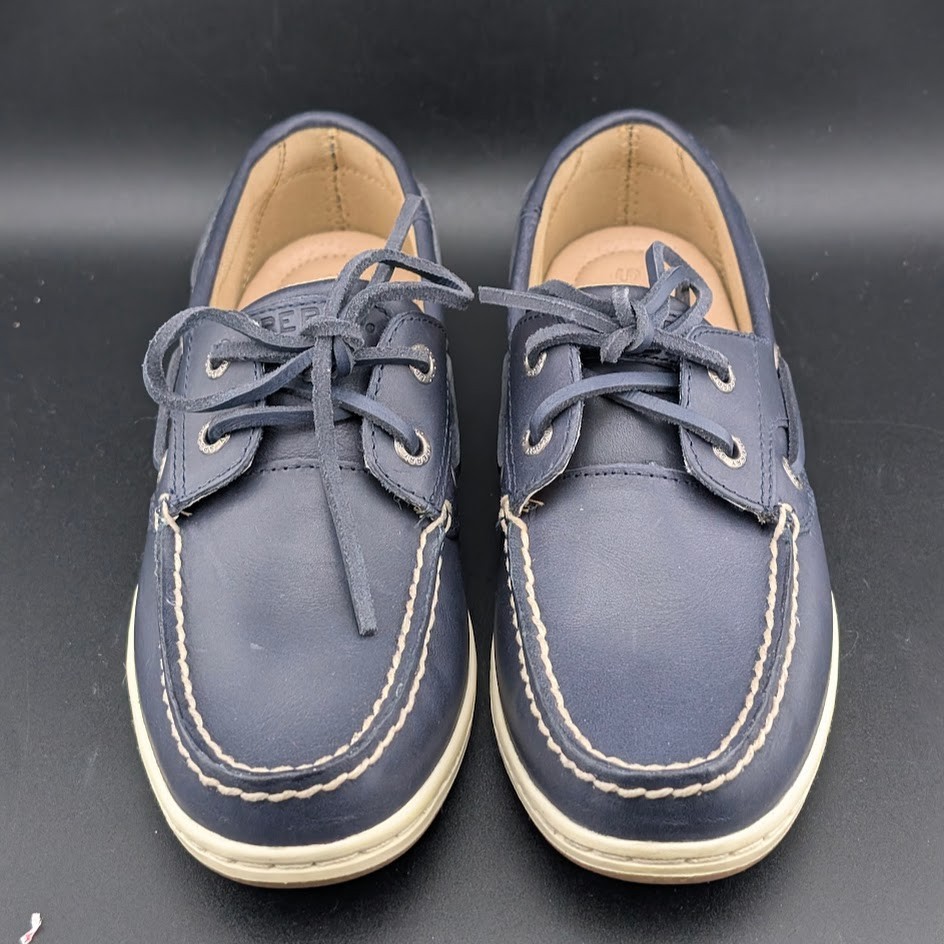 Sperry Women’s Size 5.5 / Kid’s Size 4 Koifish Navy Leather Boat Shoe NIB