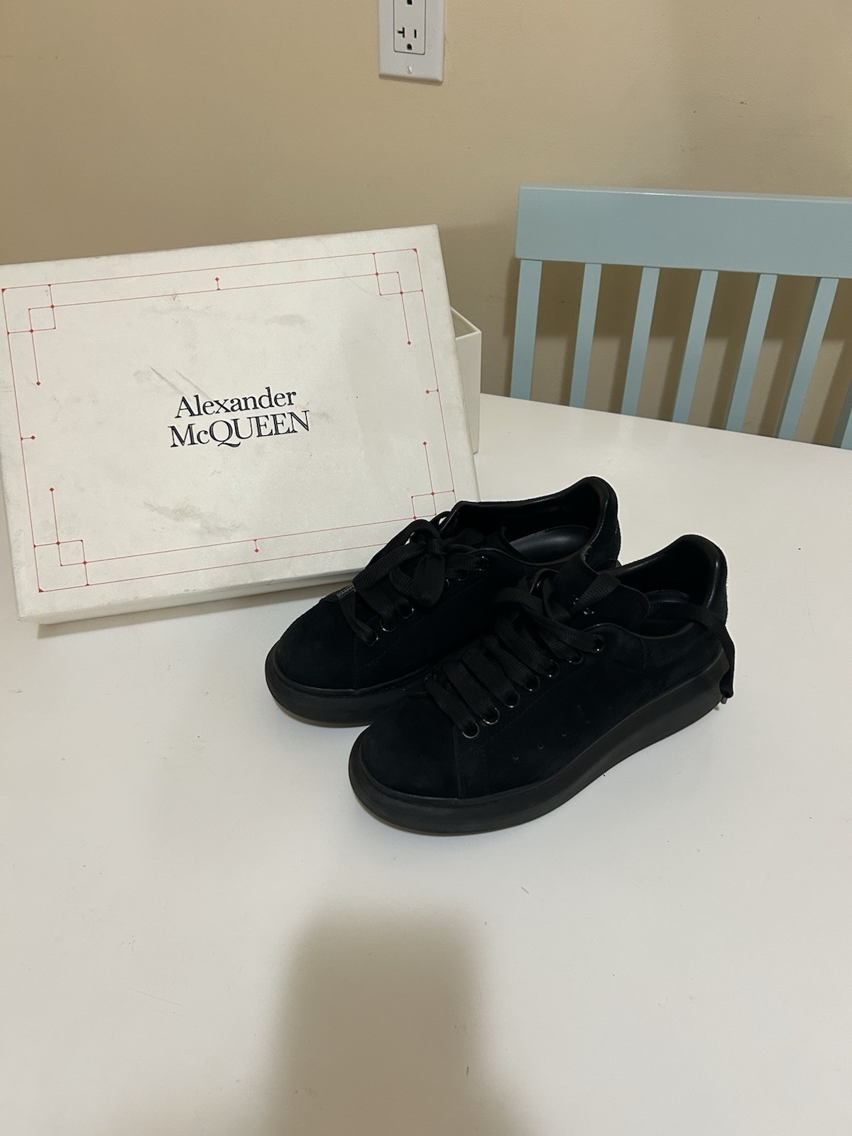 Alexander McQueen Black Lace-Up Low Top Athletic Sneakers