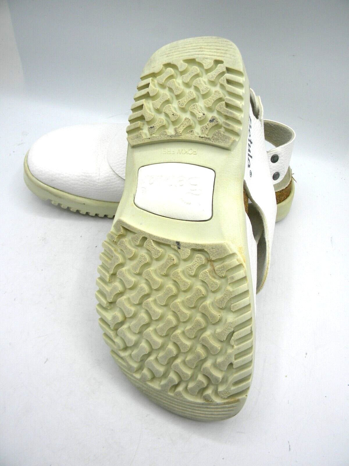 Birkenstock Betula White Monk Strap Slingback Clogs Size EU 37 US 6 Narrow
