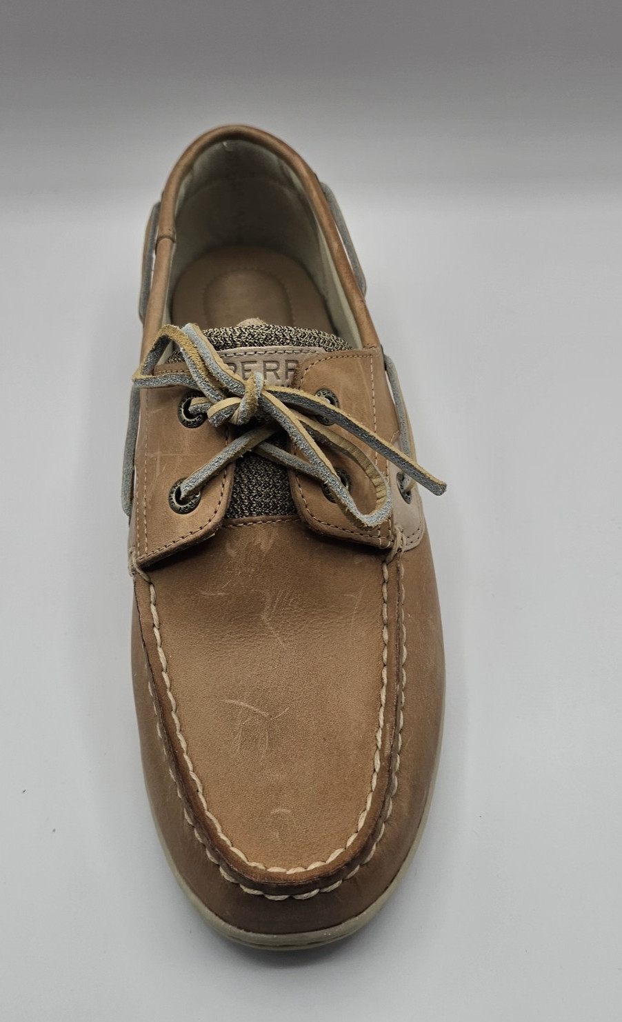Sperry Top-Sider Women’s Koifish Boat Shoe Leather Oat Size 10 Wide New w/box