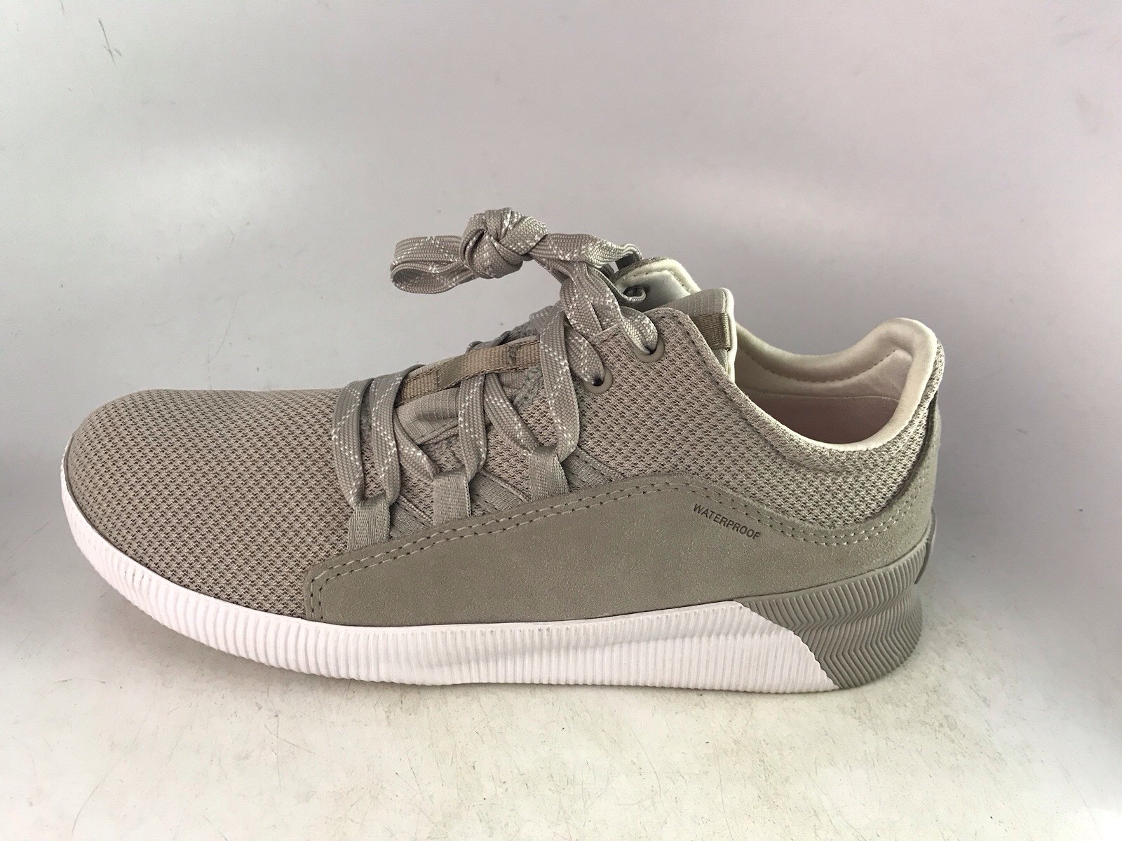 Sorel Out ‘N About Plus Lace Shoes Waterproof Gray Suede/ Textile Sz 8 US M