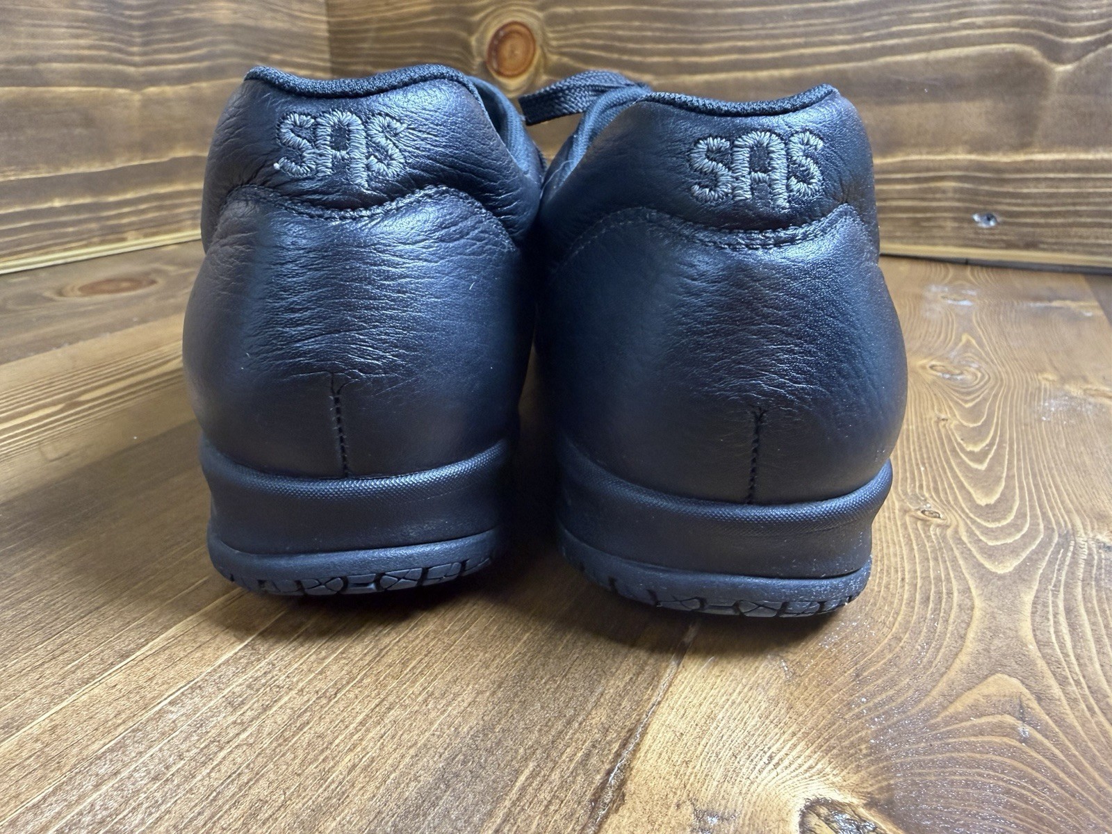 SAS LIBERTY NON SLIP LACE UP SHOES WOMEN’S BLACK LEATHER SIZE 9.5W 2160142