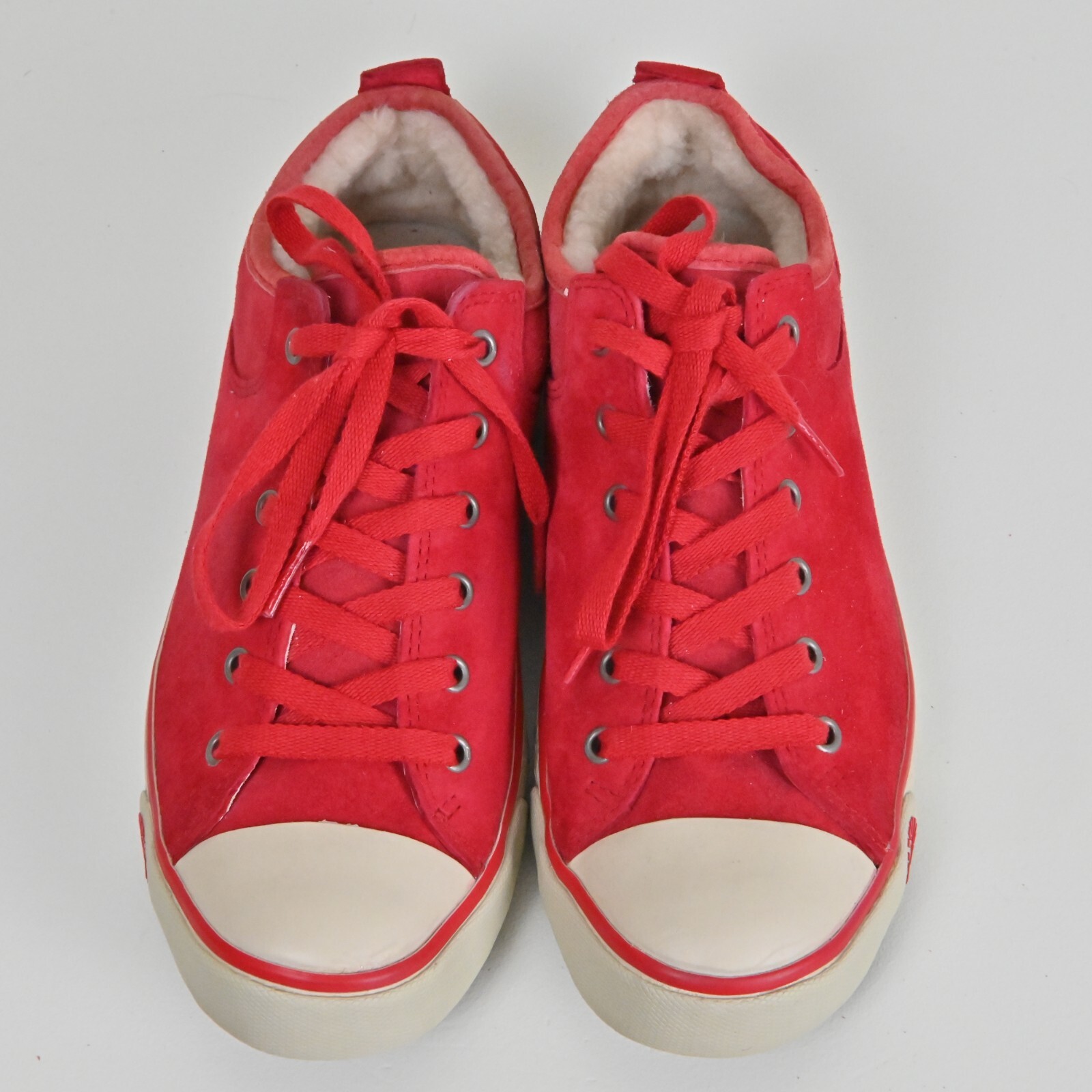 UGG 60s Suede Upper Sheepskin Shearling Lined Comfort Low Top Sneakers US7 UK5.5
