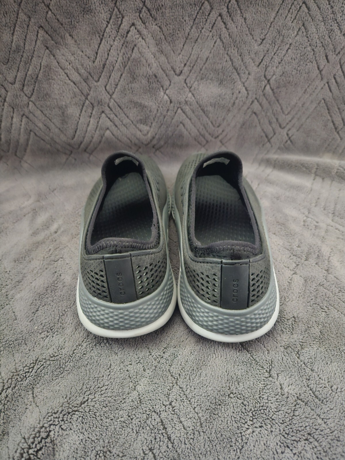 Crocs Literide 360 Pacer Womens Sz 8 Black Lace Up Sneakers Walking Water Shoes