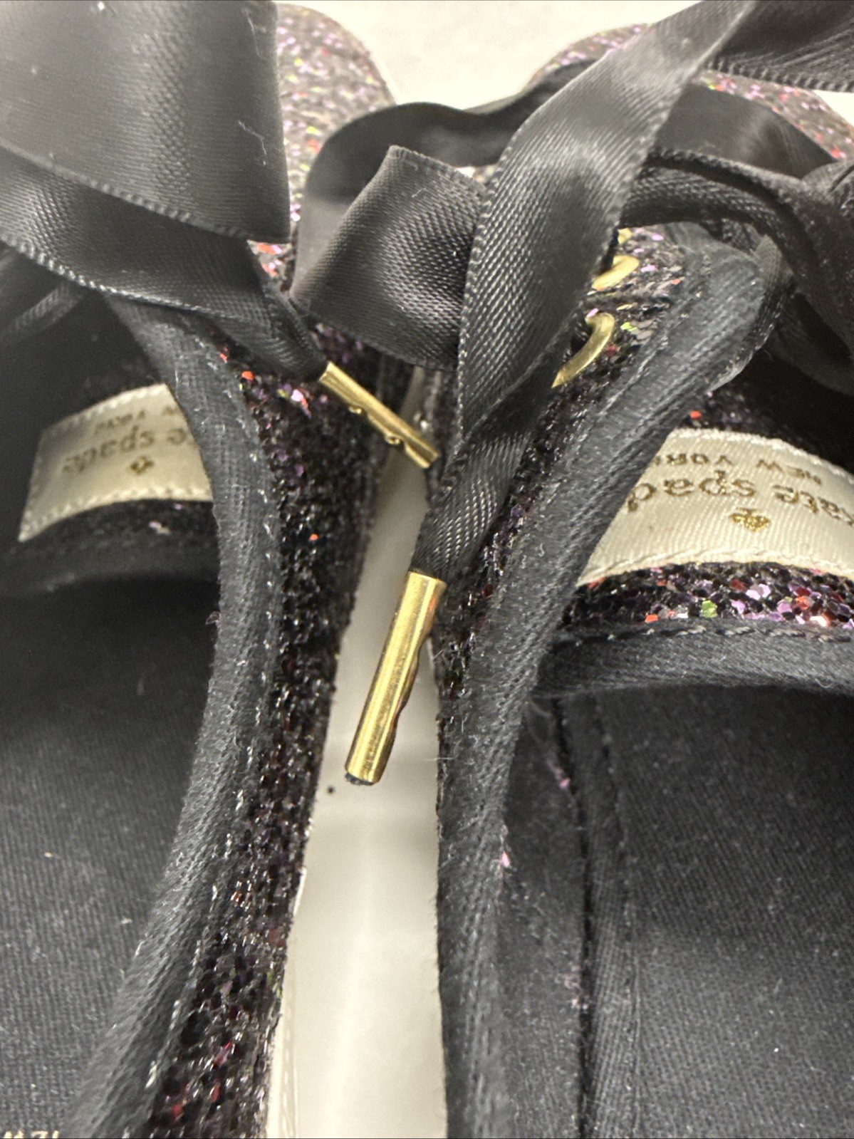 Kate Spade X Keds Sneakers Women’s Size 8 Deep Purple Glitter