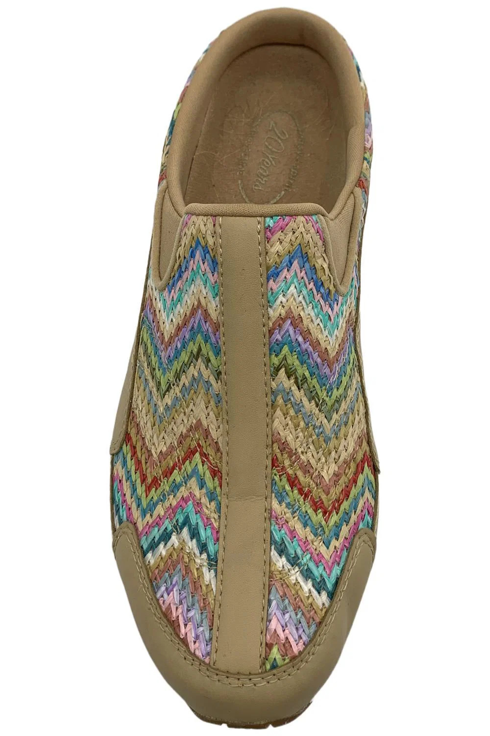 Easy Spirit Women’s Traveltime Slip-On Mules Tan/Multi/Raffia