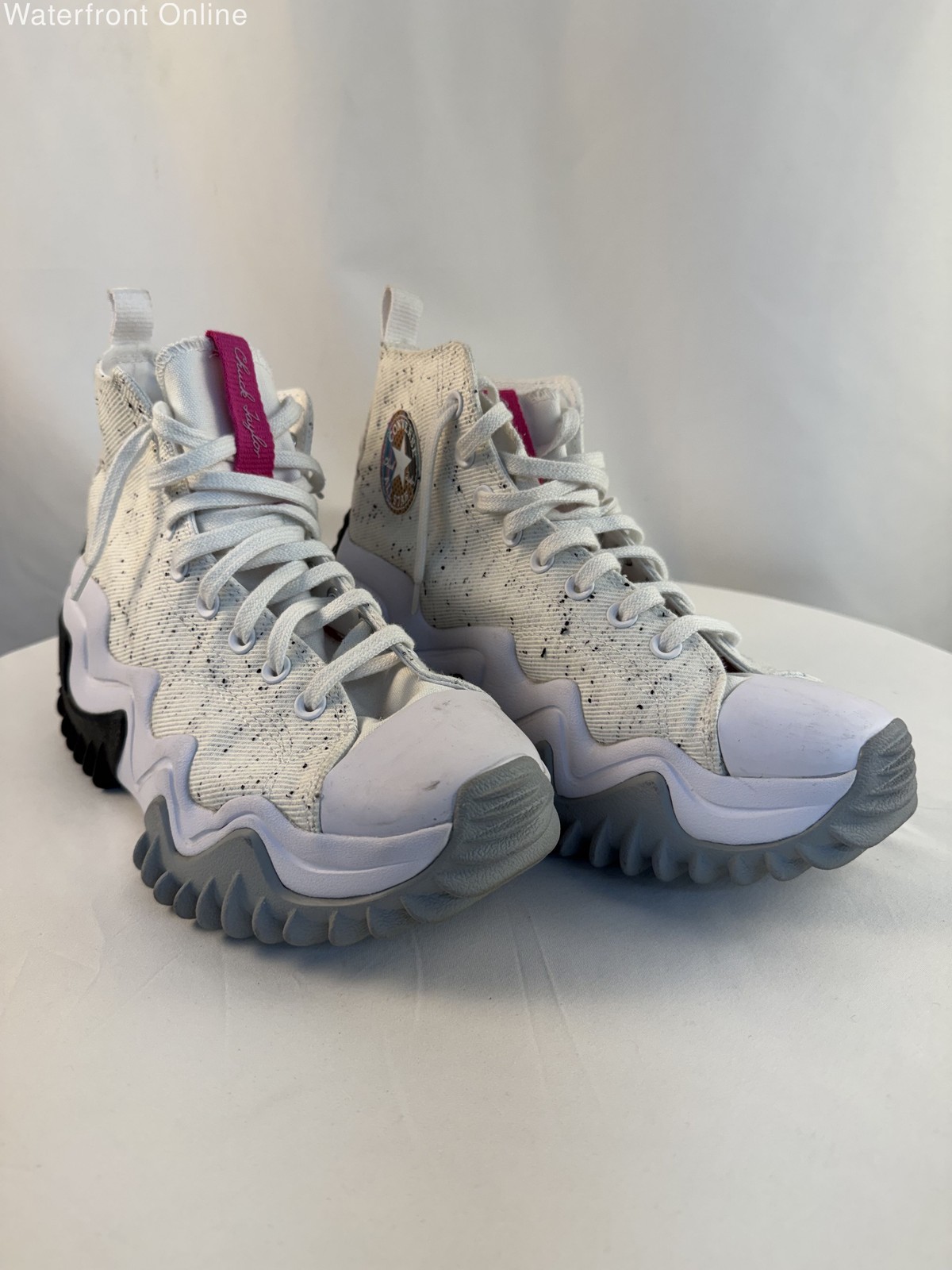 Converse Run Star Motion Platform 90’s Marbled White Spotted Sneaker Women’s 11
