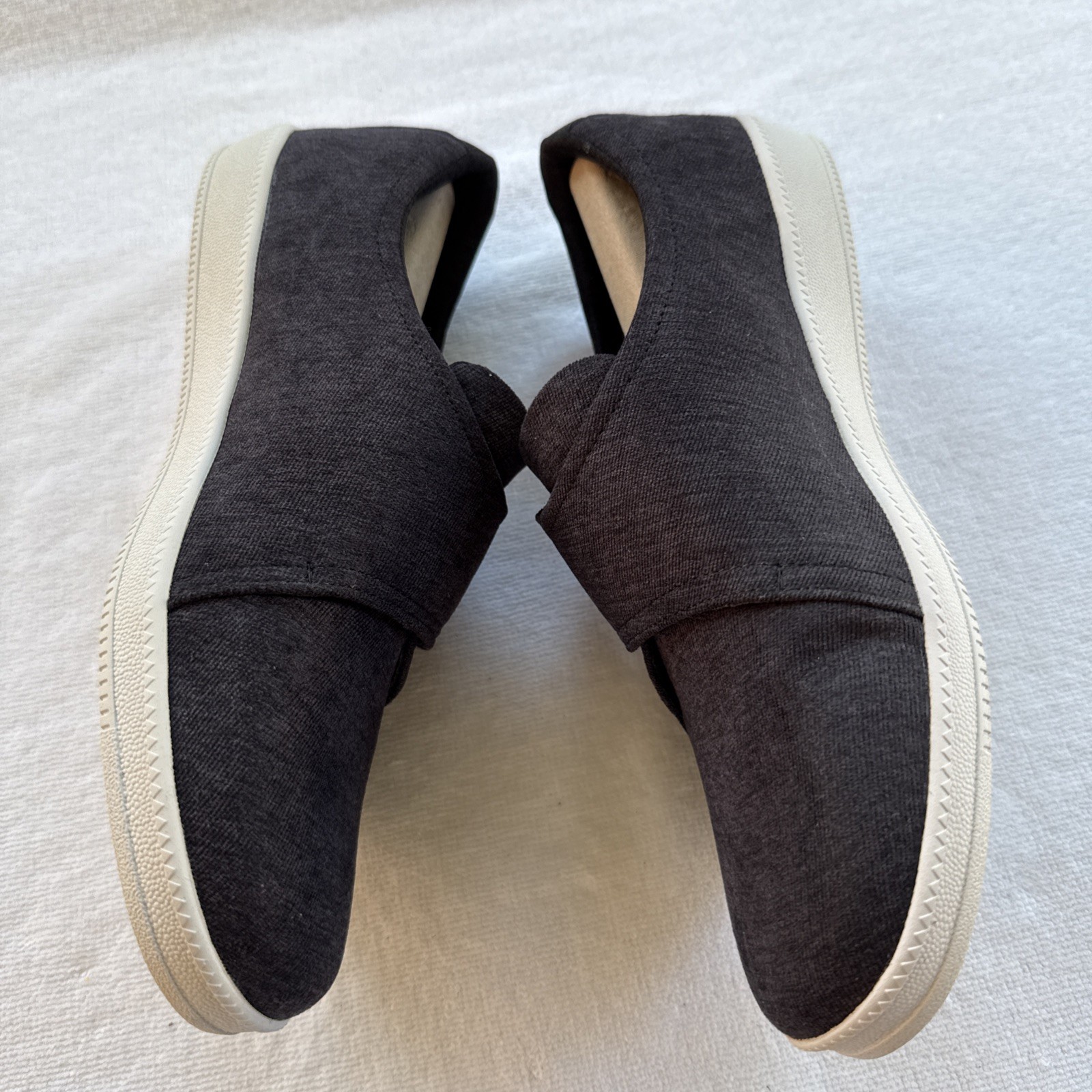 Skechers Women Madison Ave Jersey Vamp Strap Slip-On Shoes Black Sneakers 9